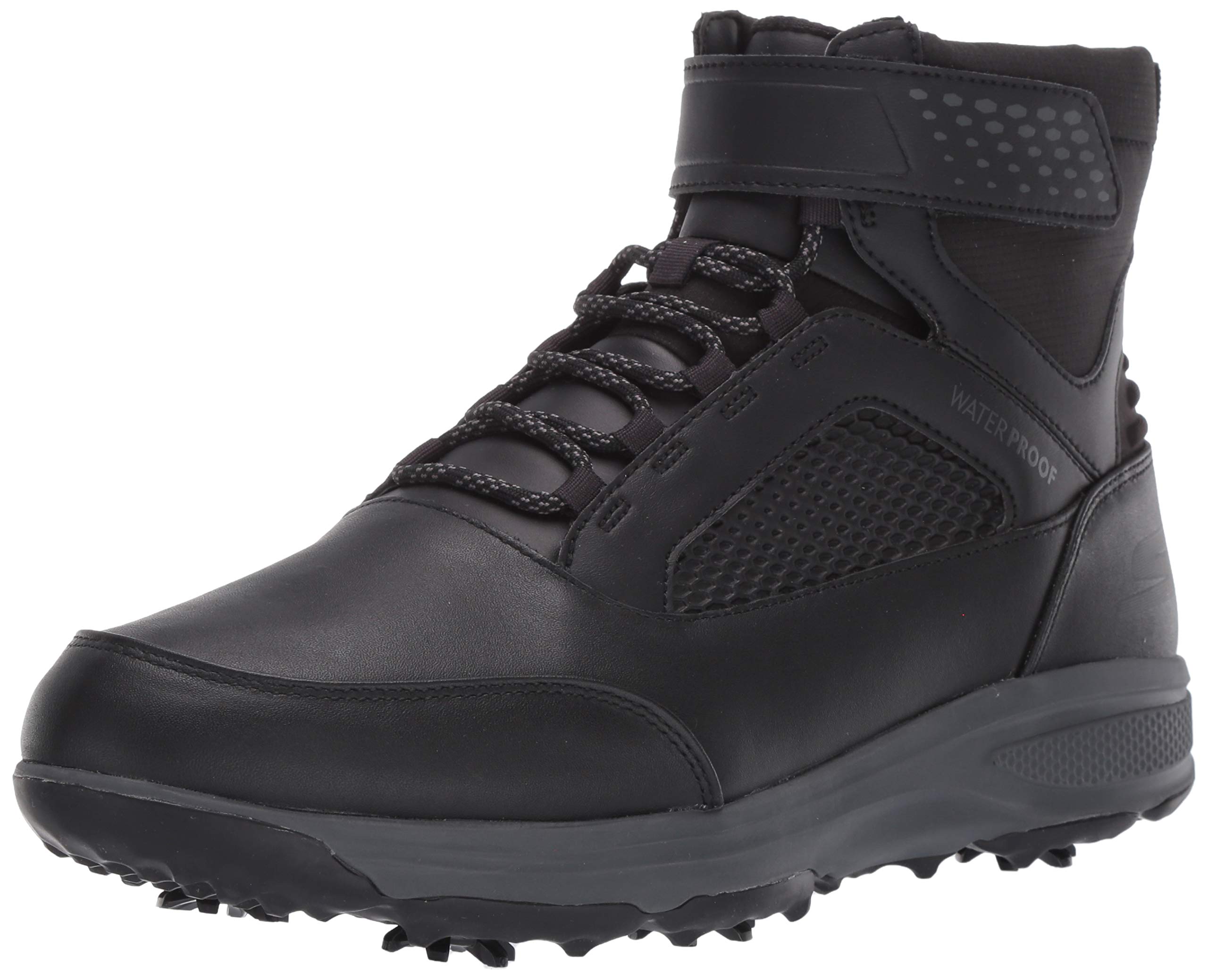 Skechers Men's Torque Brogan Relaxed Fit Waterproof Winter Golf Boots - Comfortable Slip-Resistant Shoes for Cold Weather & Outdoor Activities