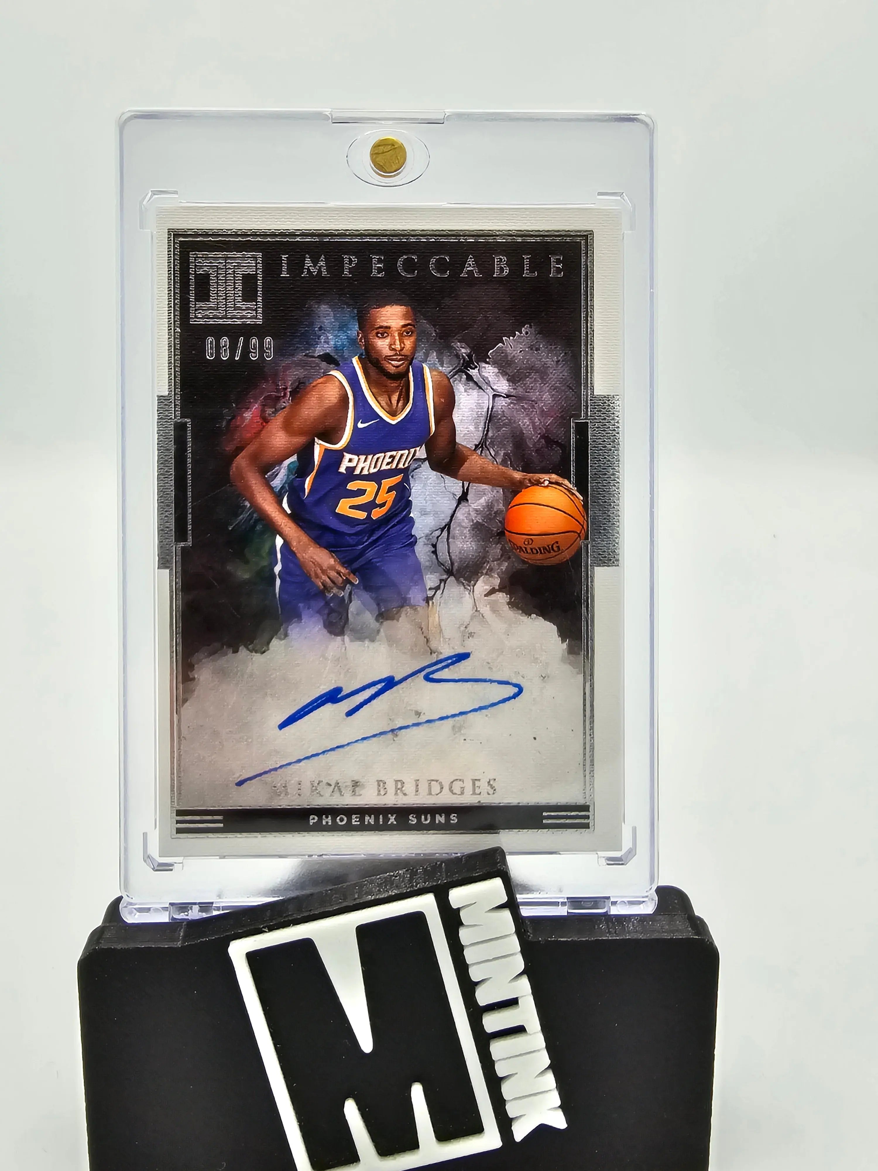 2018-19 Panini Impeccable Basketball Mikal Bridges Autographed Card 08/99 #IR MKB - NBA Collectible for Fans & Investors