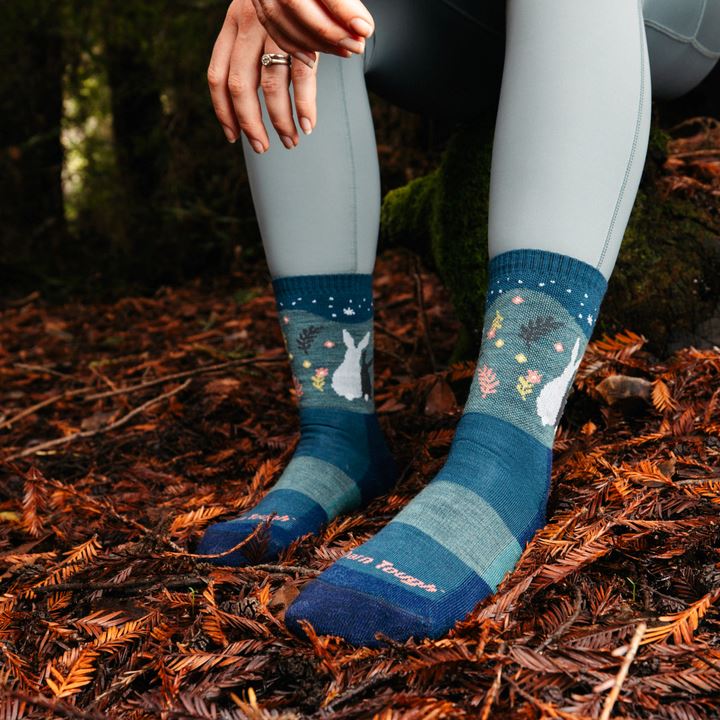 Darn Tough Critter Club Micro Crew Lightweight Hiking Socks for Women - Perfect for Outdoor Adventures, Hiking & Trail Running