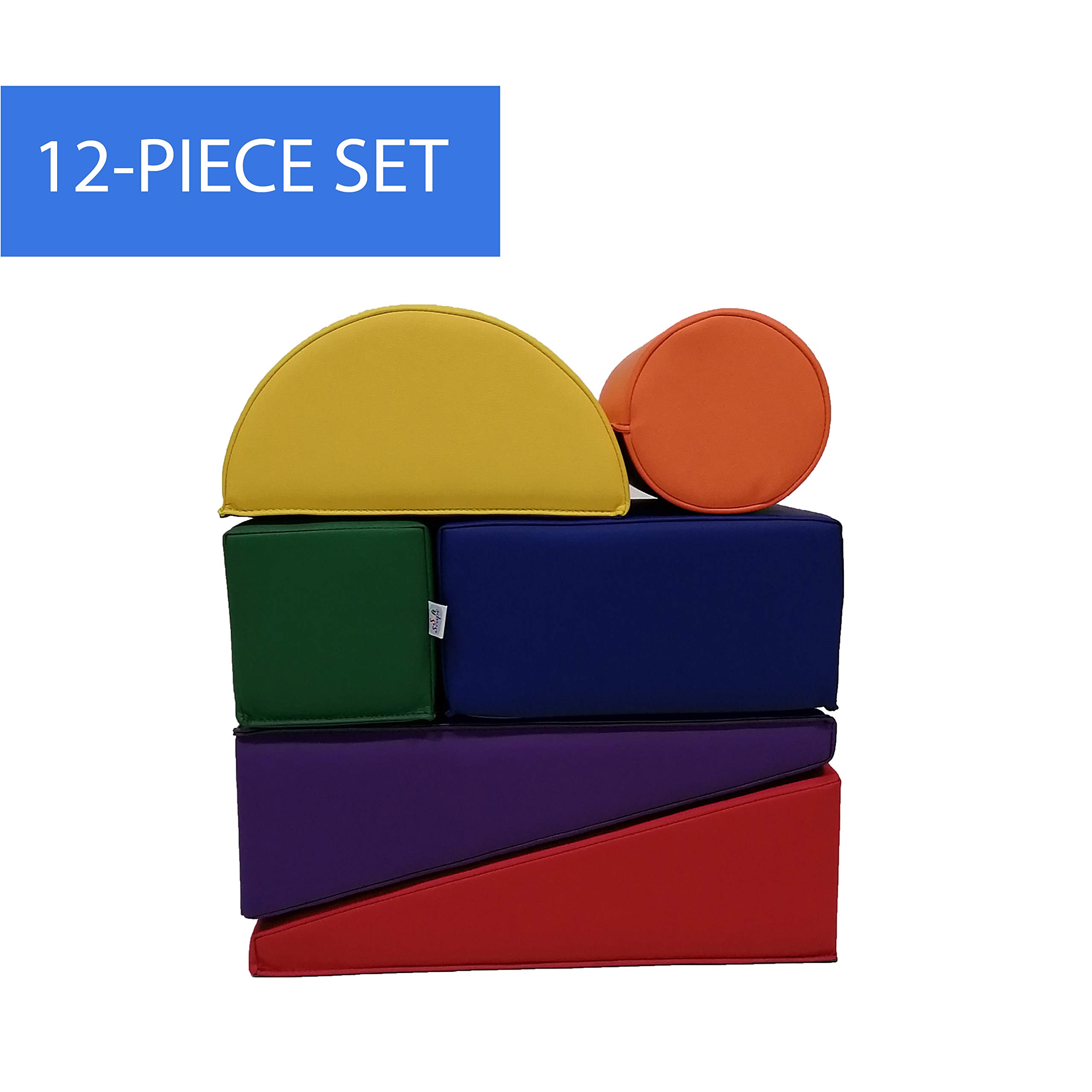 SoftScape Toddler Builder Set - 12-Piece Colorful Soft Foam Building Blocks for Infants & Kids | Safe Playtime Toys for Early Learning & Creative Development | Perfect for Daycare, Preschool & Home Playrooms
