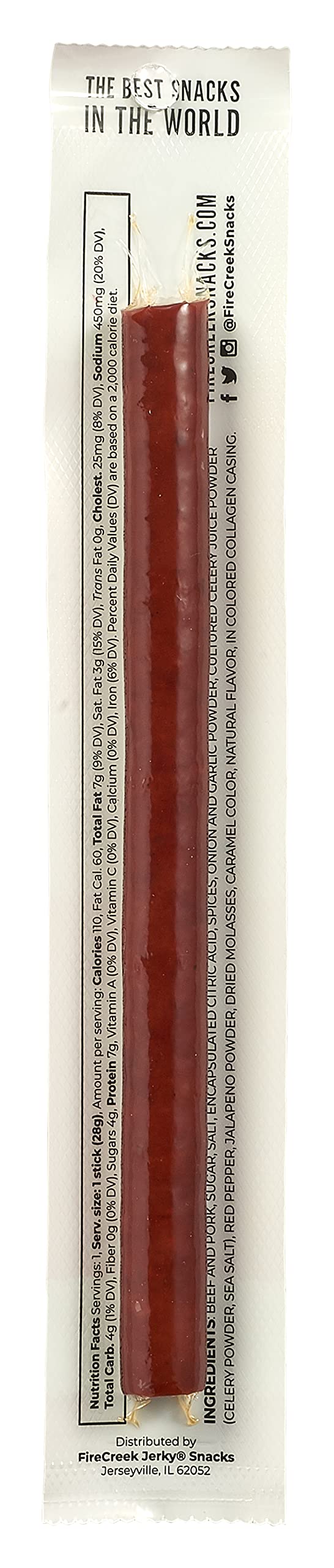 FireCreek Snacks Sweet Heat BBQ Beef Jerky Sticks - Low Carb Keto Protein Snack (1oz, 20 Count) - Gluten Free, High Protein Meat Sticks for Hiking, Camping & Road Trips