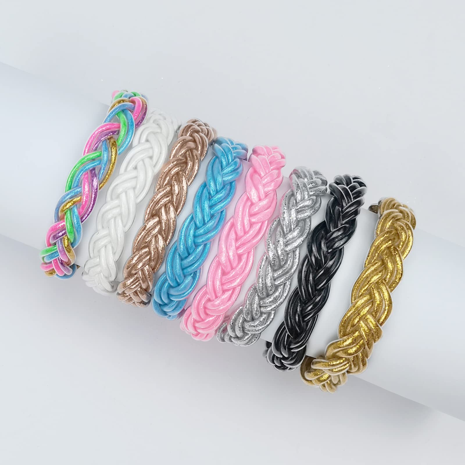 YBMYCM Glitter Jelly Bangles Bracelets for Women - Sparkly Silicone Stretch Bracelets Set (6-Pack) - Perfect for Parties, Festivals, Gifts and Everyday Wear