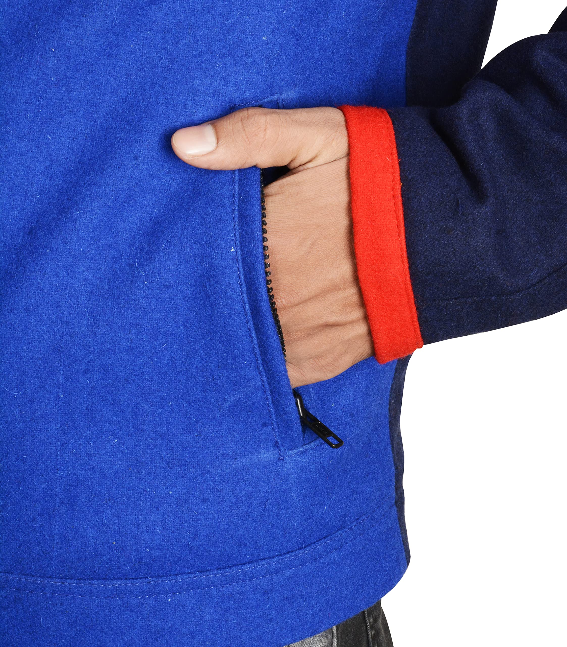 Ted Track Jacket Active Sweater - Jason Sudeikis Inspired Sports Coat - Premium Blue Wool Football Coach Jacket for Men | Perfect for Casual Wear, Sports Events & Outdoor Activities