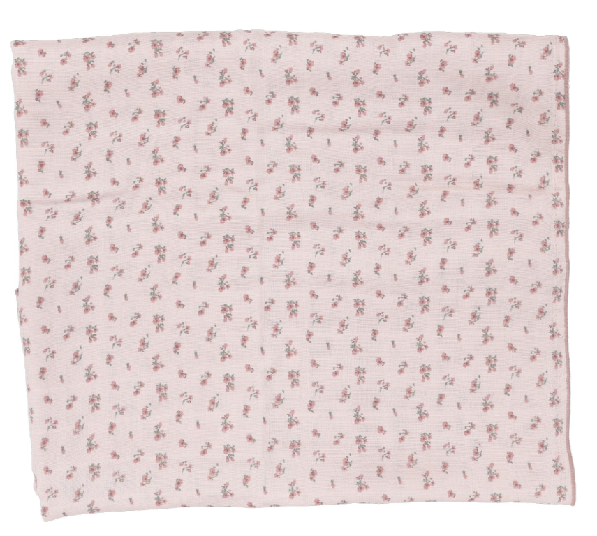 LIL LEGS Vintage Floral Swaddle Blanket - Soft Organic Cotton Baby Wrap for Newborns & Infants (One Size) - Perfect for Nursery, Photo Shoots & On-the-Go Comfort