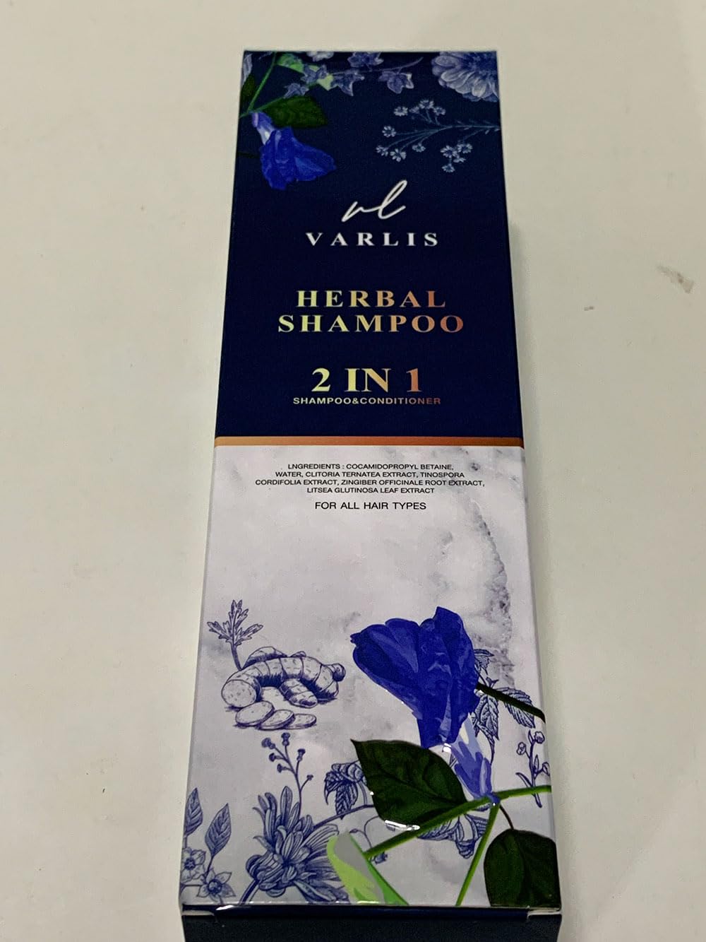 **Varlis Herbal Shampoo & Conditioner 2-in-1 Set - 13.52 Fl. Oz with Butterfly Pea & Ginger for Nourished, Smooth Hair | Free Beauty Gifts Included | Perfect for Daily Hair Care & Salon-Quality Results at Home**