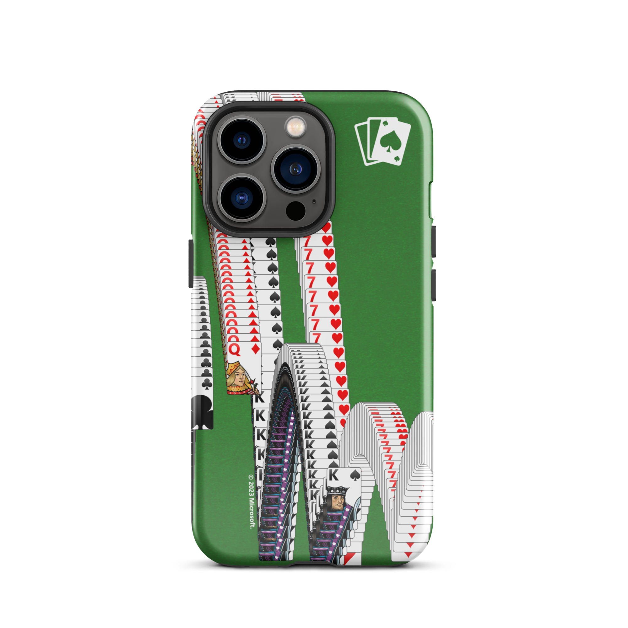 Microsoft Solitaire Bouncing Cards Durable Phone Case for iPhone - Perfect for Gaming Enthusiasts & Office Workers