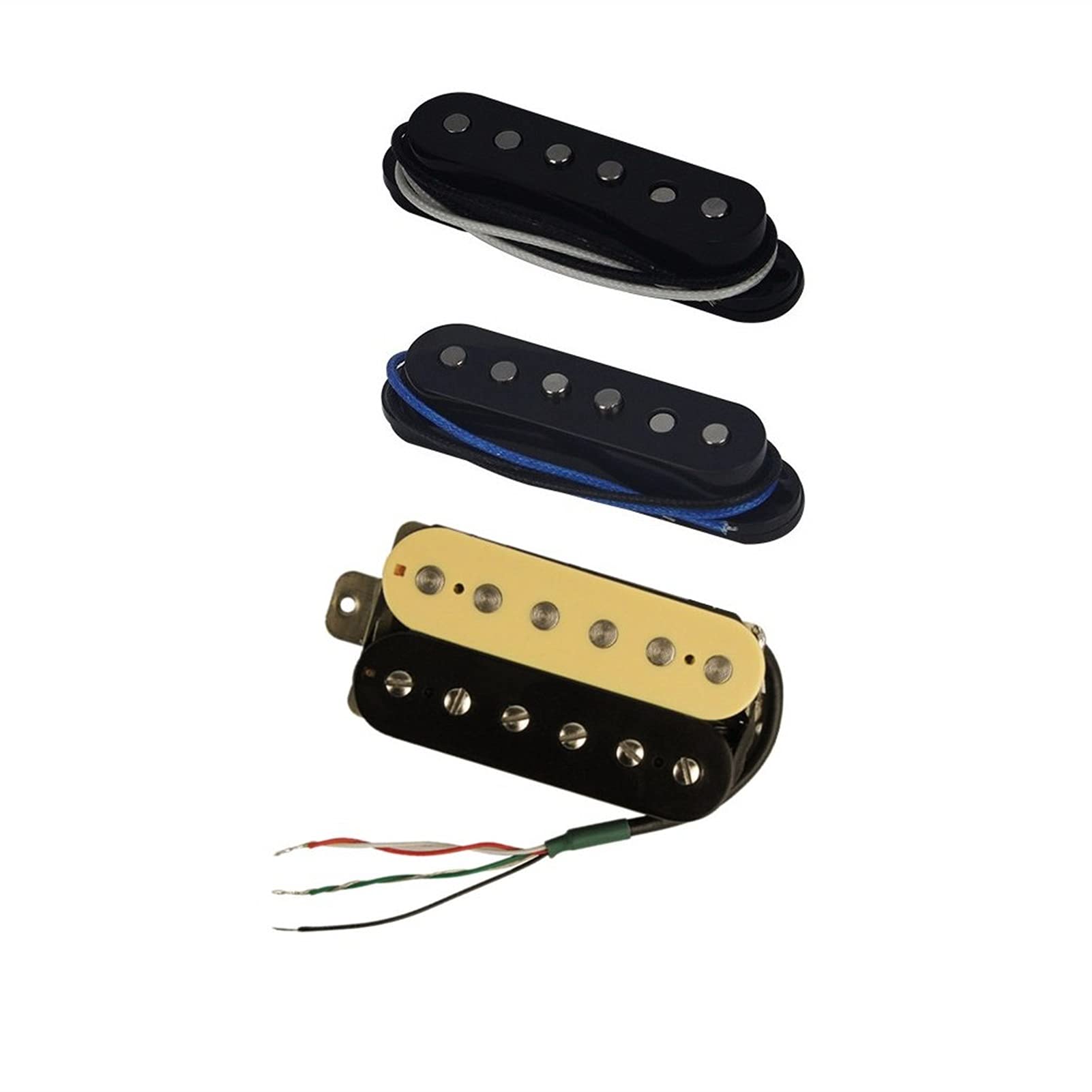 HSS Electric Guitar Pickup Set - Alnico 5 Humbucker & Single Coil Pickups for SSH Guitar Parts | Perfect for Rock, Blues & Metal Music Performance & Recording