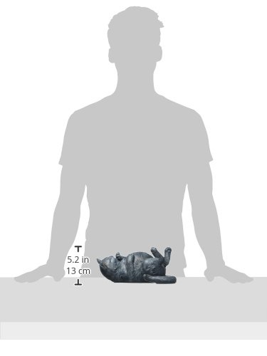 Design Toscano Playful Cat on Back Statue - Whimsical Home Decor for Cat Lovers, Perfect for Living Room, Garden or Office Decoration