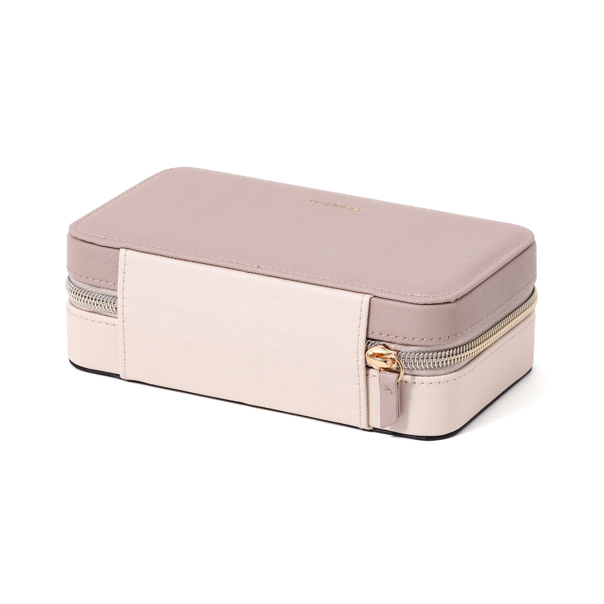 Elegant Bicolor Travel Jewelry Organizer Box - Ivory White | Perfect for Vacation, Business Trips & Gift Giving