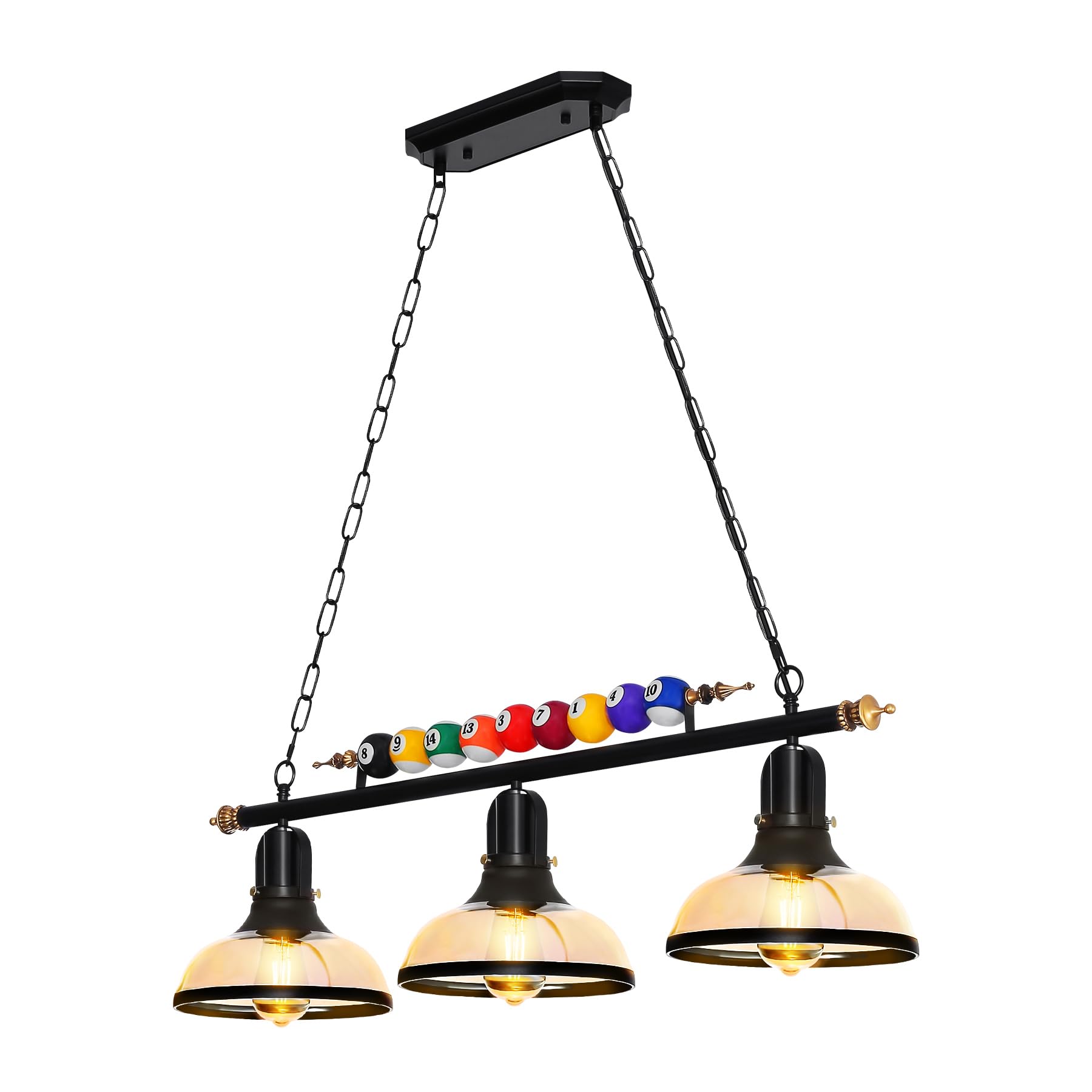 Premium Hanging Pool Table Light Fixture - Adjustable 27