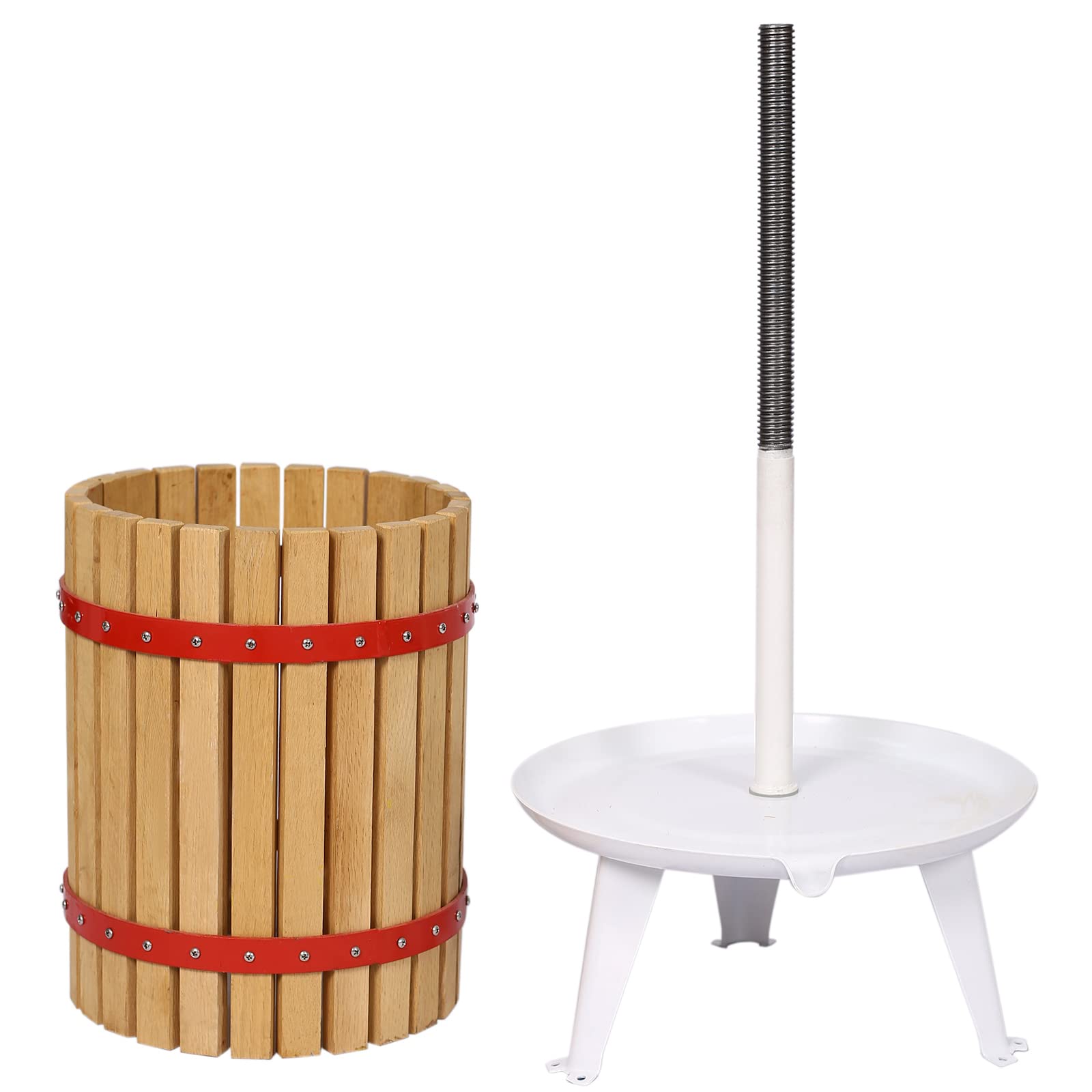4.8 Gallon Manual Fruit Wine Press for Apples, Grapes & Berries - Stainless Steel Cider & Juice Maker for Home Brewing, Winemaking & DIY Beverages - Perfect for Fresh Apple Cider, Homemade Wine & Fruit Juice Extraction