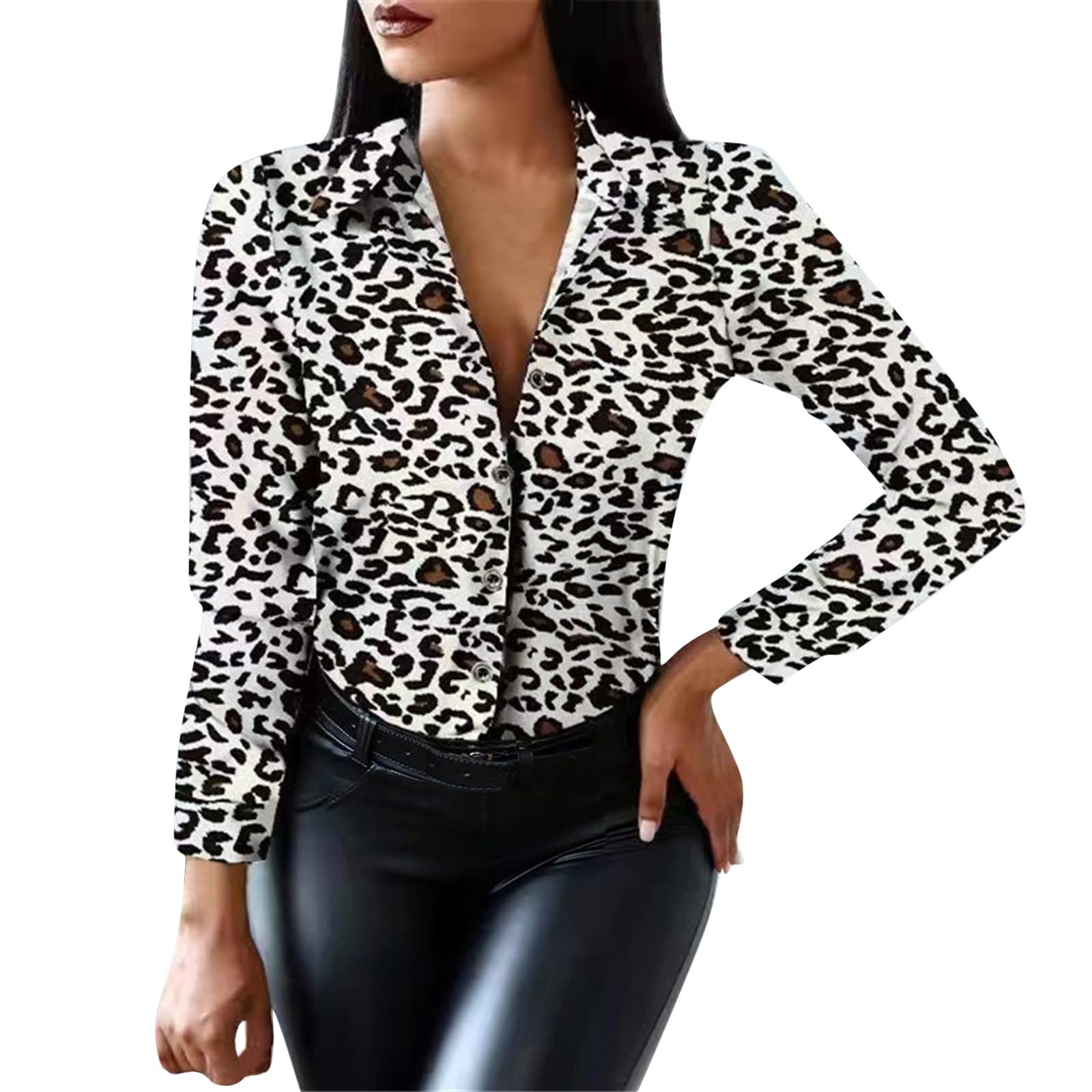 Women's Business Casual Blouses & Button Down Shirts - V Neck, Long/Short Sleeve Stretch Tops for Office & Professional Wear - Perfect for Work, Meetings & Business Events