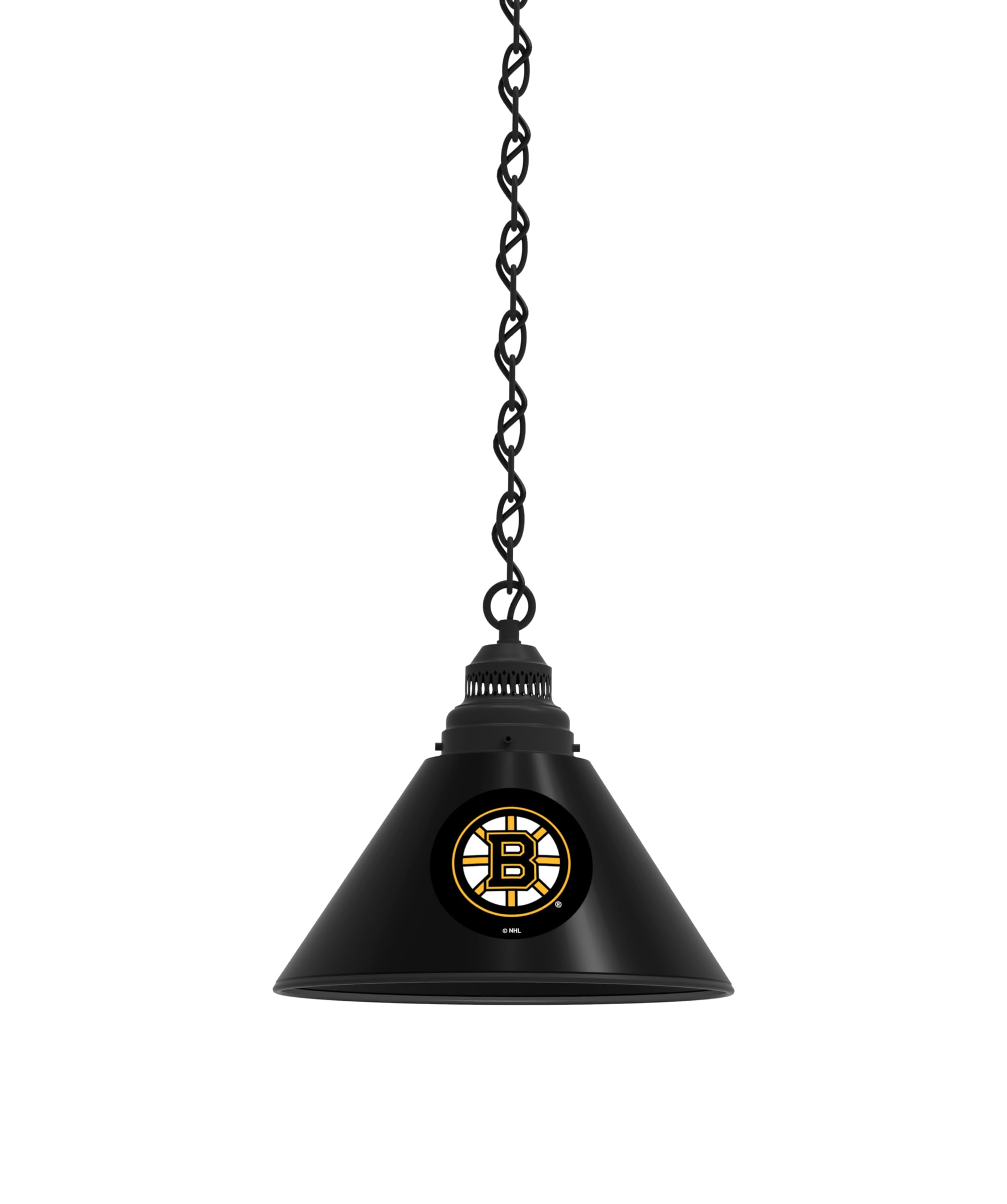 Boston Bruins NHL Hockey Team Pendant Light - Holland Bar Stool Co. - Rustic Sports Bar Decor - Perfect for Man Cave, Game Room & Sports Themed Home Decor