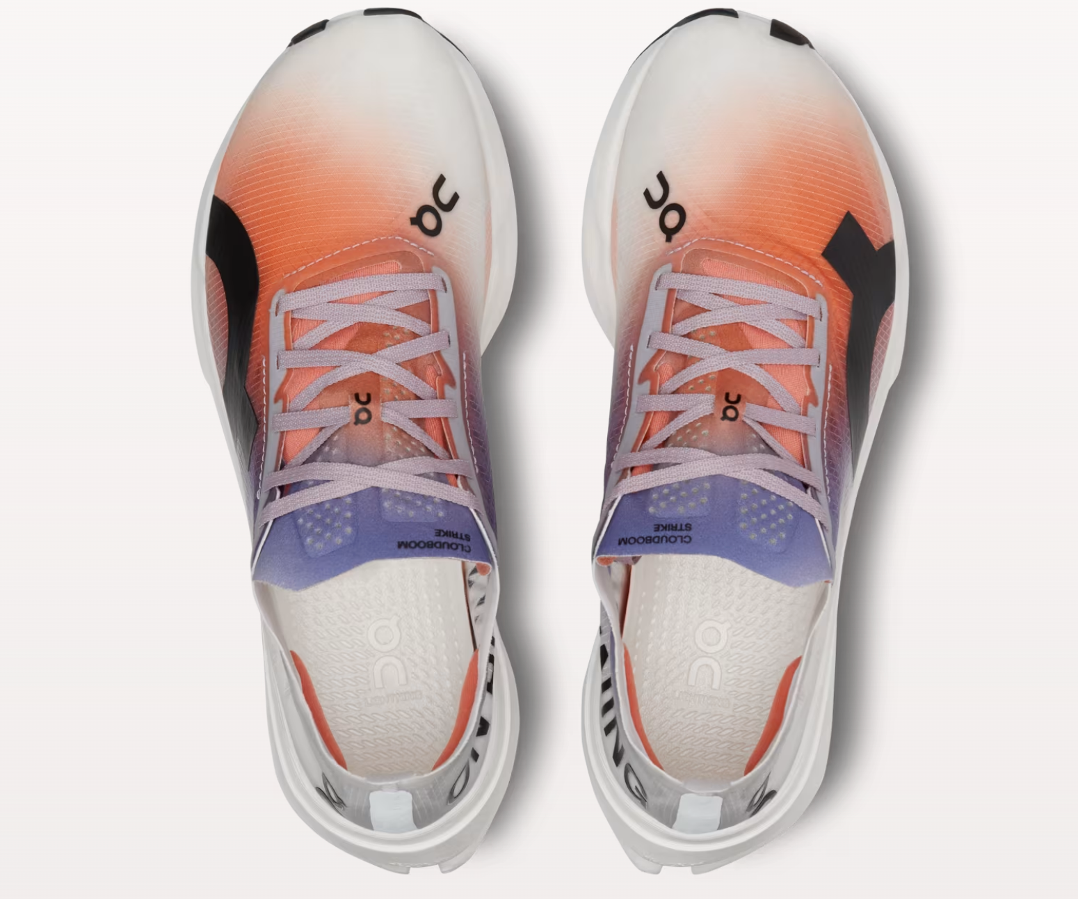 Women's Cloudboom Strike Running Shoes - White/Flame - Lightweight Cushioned Road Racing Sneakers for Marathon & Training
