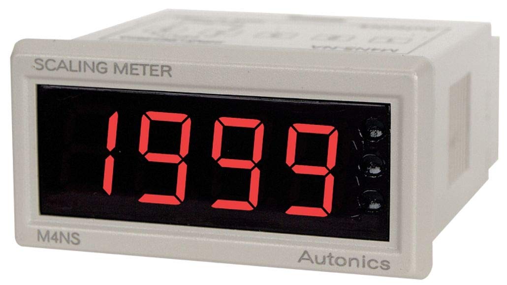 Autonics M4NS-NA 4-Digit Digital Panel Meter with 4-20mA Input, LED Display, Loop Powered (48x24mm) - Perfect for Industrial Automation & Process Control Systems