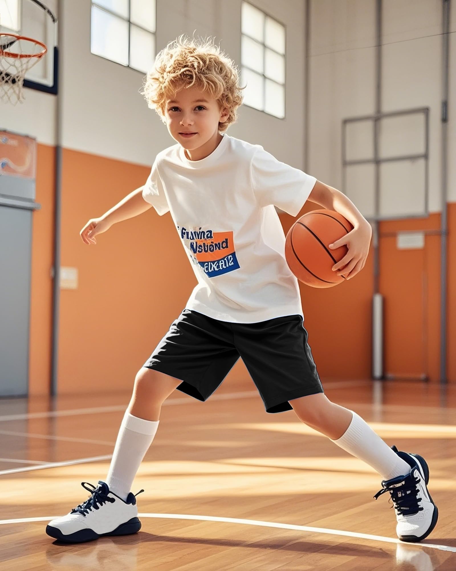 5 Pack Boys Basketball Shorts - Quick Dry Youth Athletic Shorts with Pockets for Kids Ages 7-14 | Perfect for Basketball Practice, Gym Workouts & Summer Sports Activities
