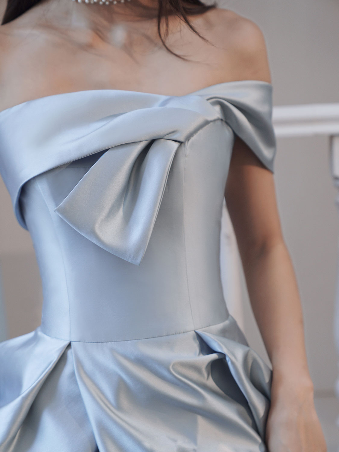 Elegant Blue Satin Long Prom Dress for Women - Formal Evening Gown for Homecoming, Wedding & Special Occasions