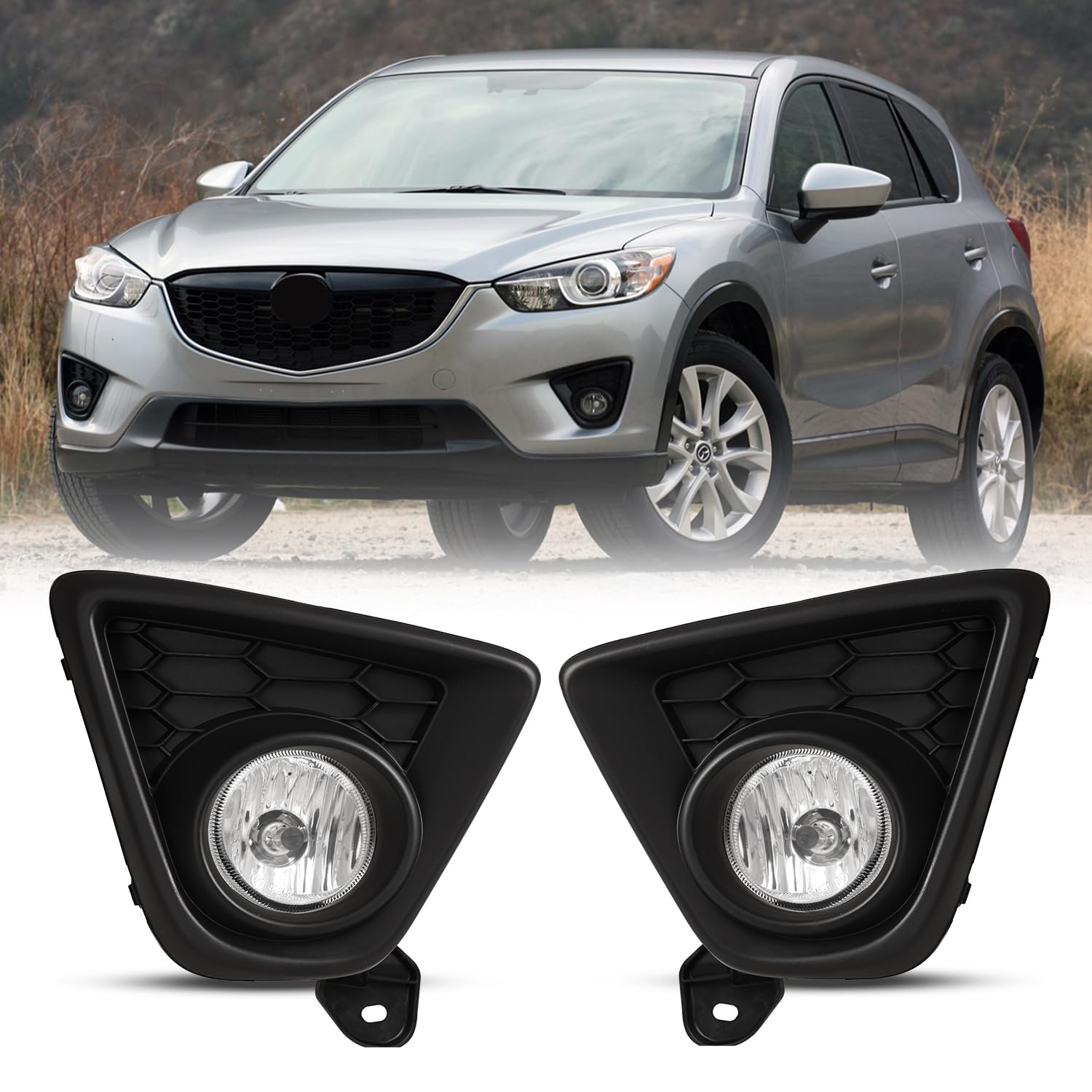 CPW LED Fog Lights Kit for 2013-2015 Mazda CX-5 - Waterproof Driving Lights with Wiring Harness & Switch - Perfect for Night Driving and Off-Road Adventures
