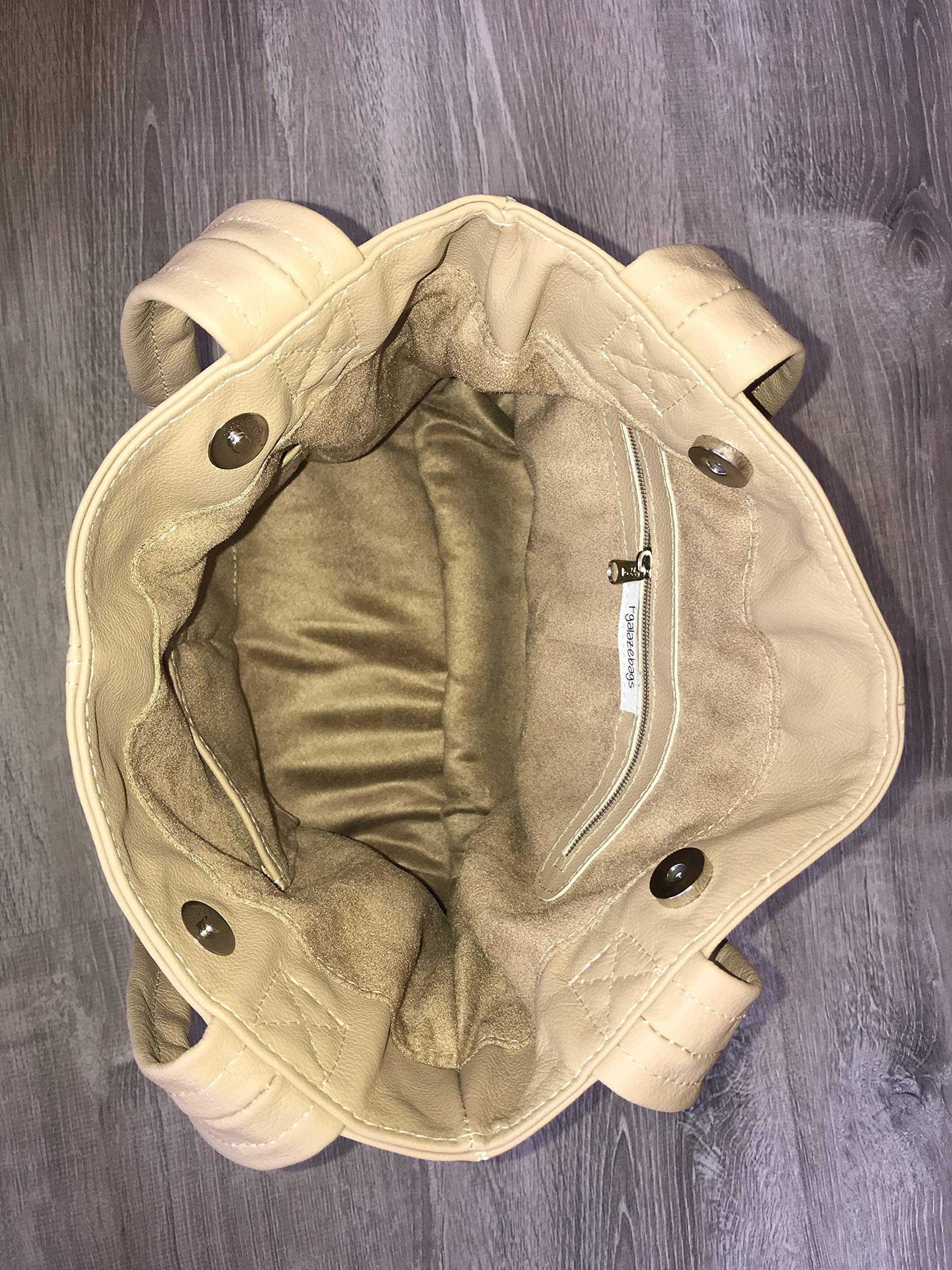 Fgalaze Camel Leather Handbag for Women - Everyday Casual Shoulder Purse for Work & Travel
