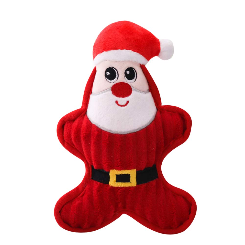 UKCOCO Christmas Chewing Toys for Puppies - Durable Plush Dog Chew Toys with Squeaker Sound, Puppy Teething Toys for Small Medium Dogs - Perfect for Christmas Gifts, Training & Playtime