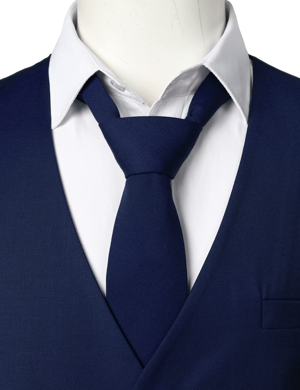 ZEROYAA Men's Slim Fit 3-Pocket Business Formal Vest | Waistcoat for Suit & Tuxedo | Wedding, Office & Evening Occasions