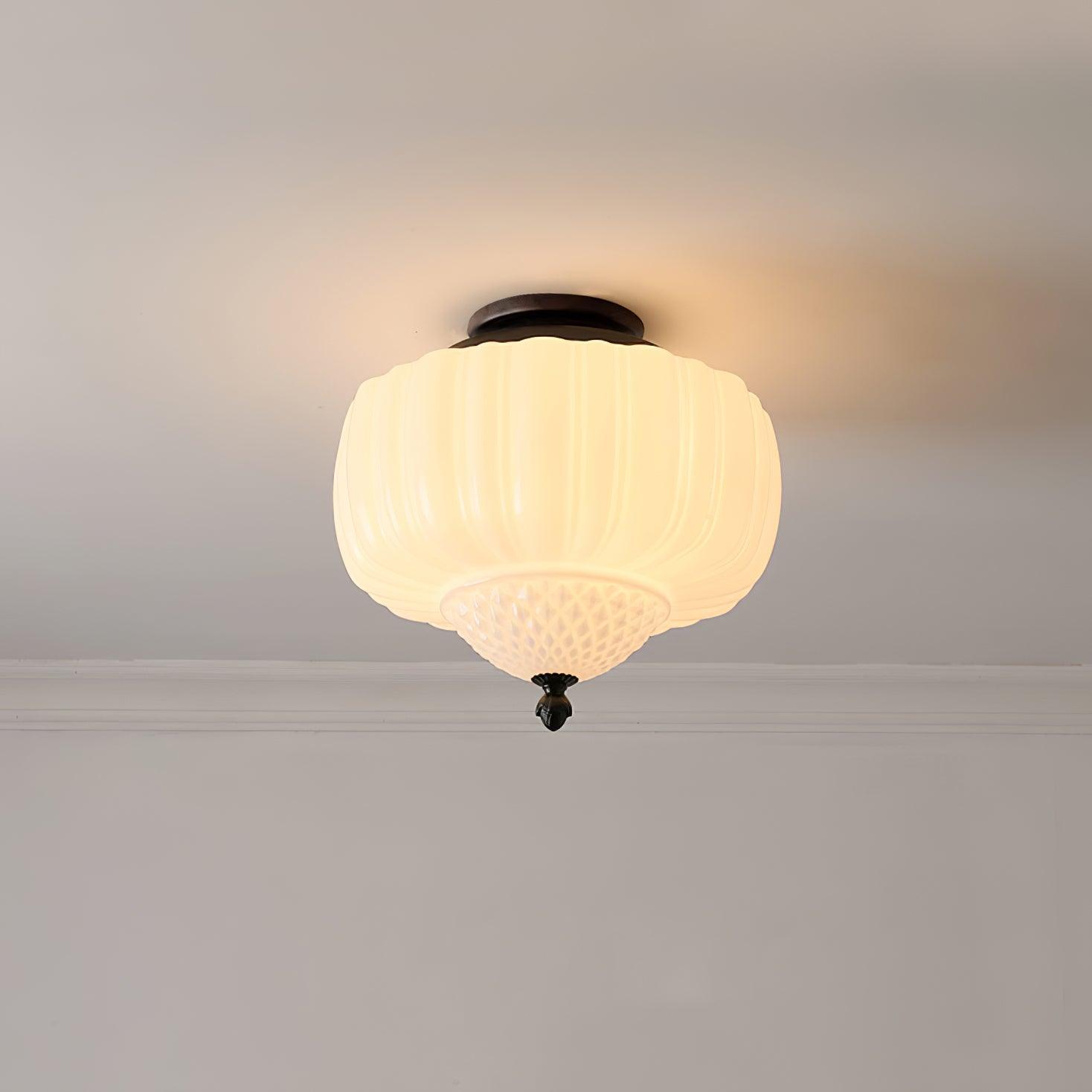 Modern Marlo Ceiling Light Fixture - Dimmable LED Flush Mount Lighting for Bedroom, Living Room & Kitchen - Energy Efficient Indoor Home Decor (Black/White) - Perfect for Apartments, Dorms & Offices