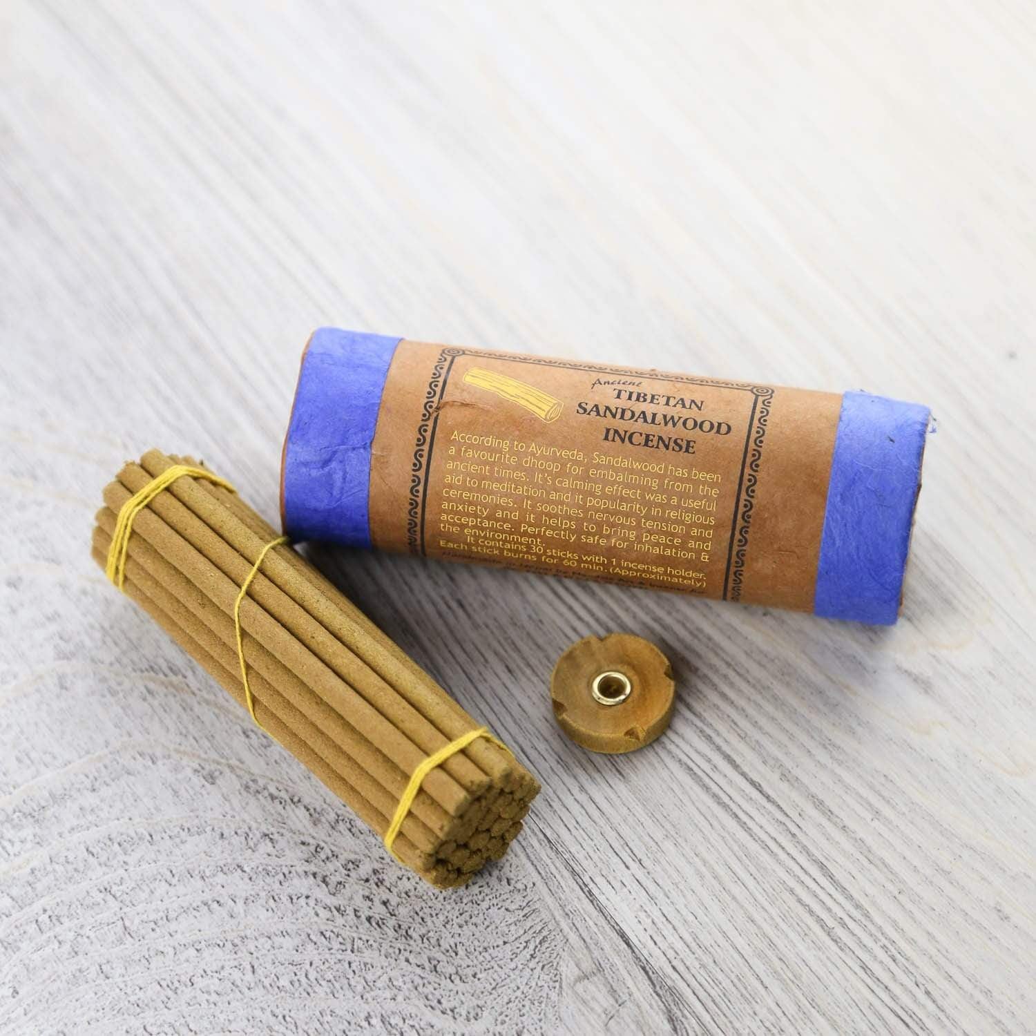 Premium Tibetan Sandalwood Incense Sticks - Handmade Natural Aromatherapy for Meditation, Yoga & Relaxation - 100% Pure Fragrance for Home, Office & Spiritual Practices