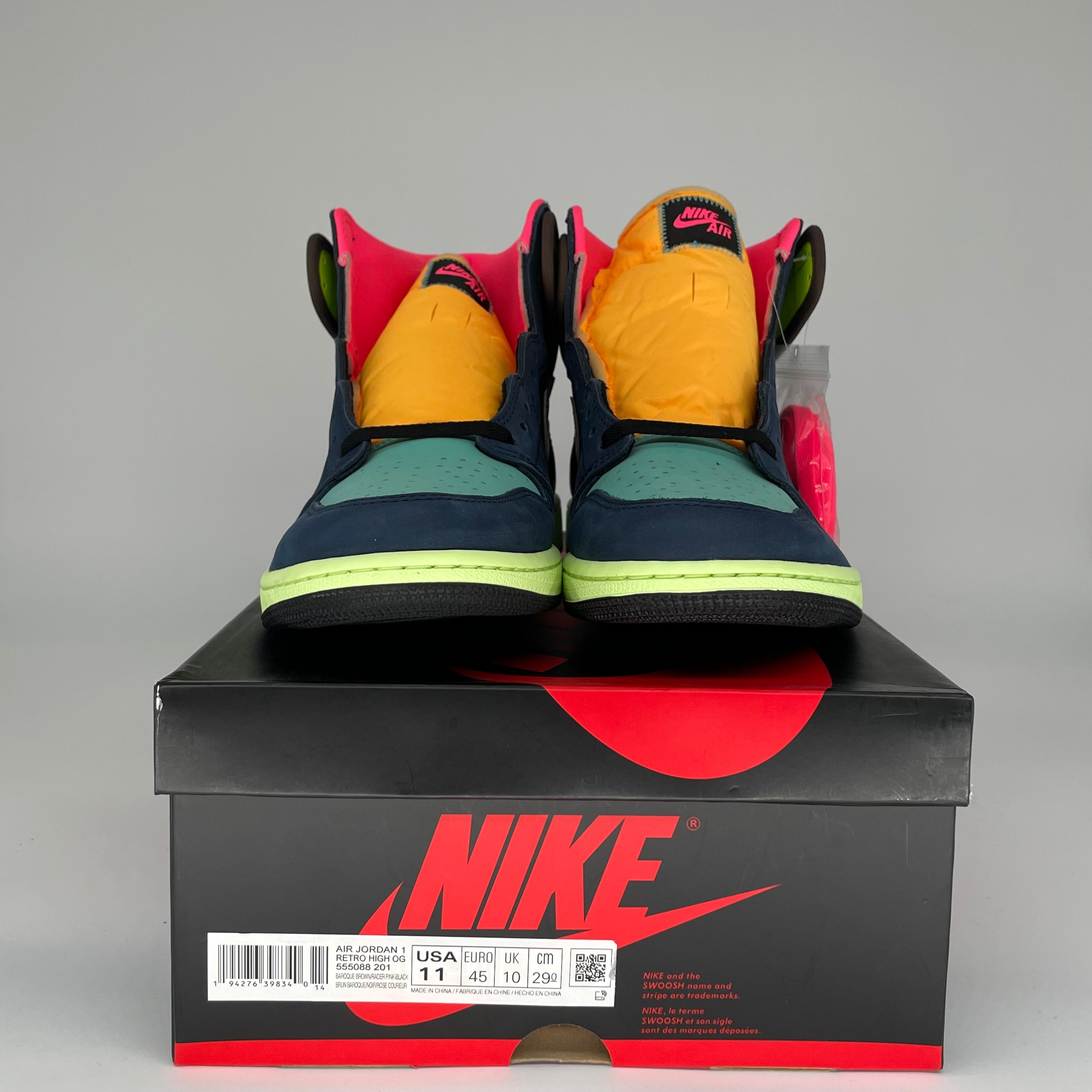AIR JORDAN 1 BIO HACK Sneakers Men's Size 11 - Style 555088-201 | Retro Basketball Shoes for Streetwear & Casual Outfits