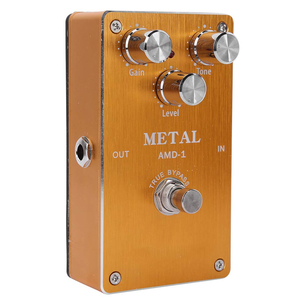 Metal Distortion Effect Pedal for Electric Guitar - Mini True Bypass Guitar Effects Pedal for Rock & Metal Music Performance & Studio Recording