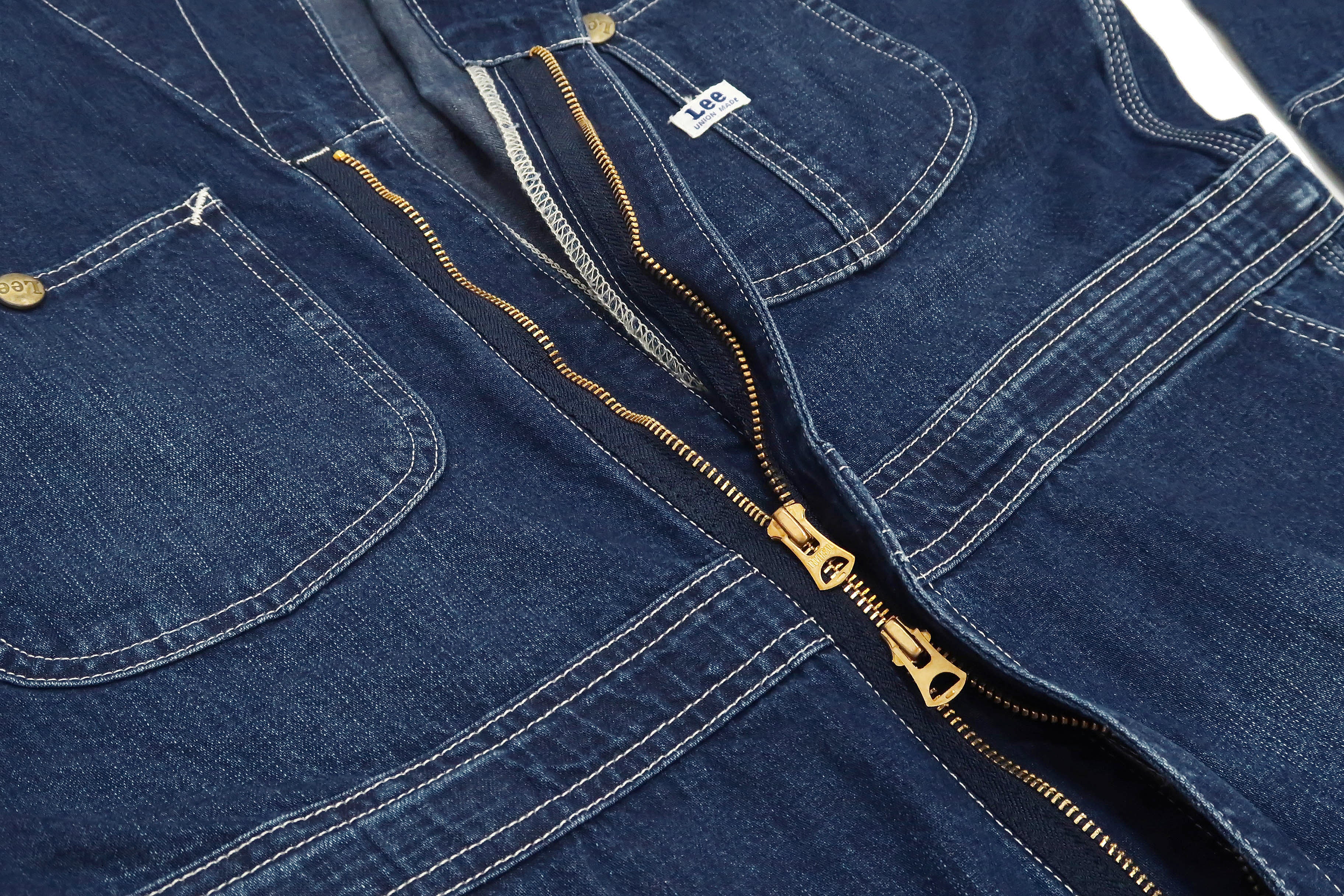Lee Men's LM7213 Reproduction Union All Long Sleeve Coveralls - Faded Denim Workwear for Mechanics, Farmers & DIY Projects