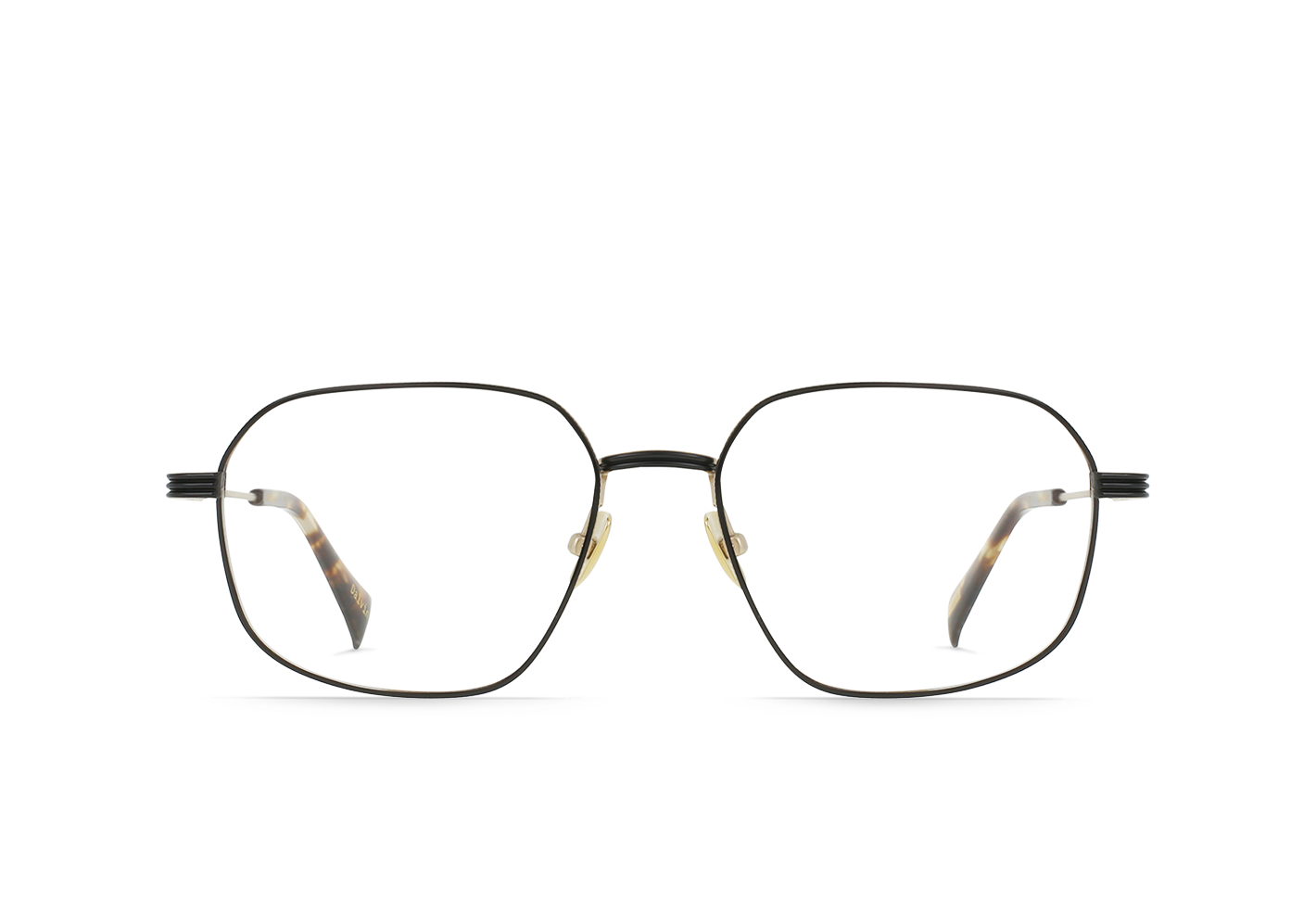 Dalvin Satin Black / Clear 55mm Sunglasses - UV Protection Polarized Lenses for Men & Women - Perfect for Driving, Beach, and Outdoor Activities