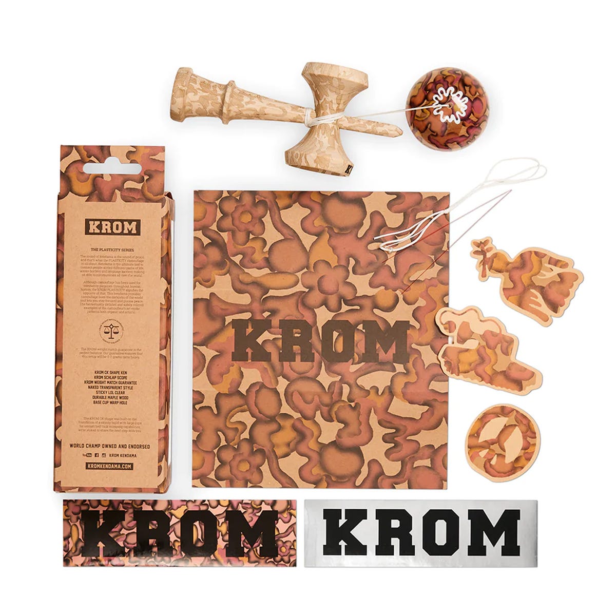 Krom Naked Plasticity Apex Kendama - Premium Japanese Skill Toy for Beginners & Pros - Perfect for Stress Relief, Hand-Eye Coordination & Fun Outdoor Play