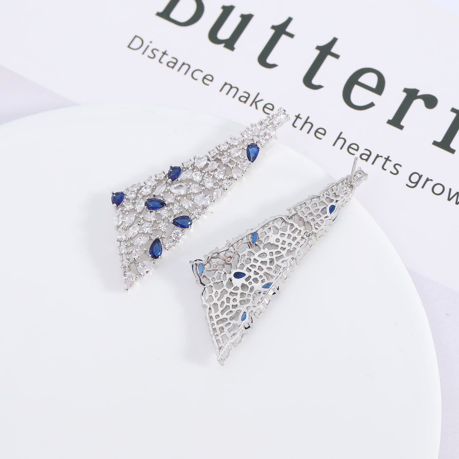 5A Cubic Zirconia Triangle Stud Earrings for Women - Elegant Wedding Jewelry & Bridal Accessories - Perfect for Brides, Bridesmaids, and Formal Occasions