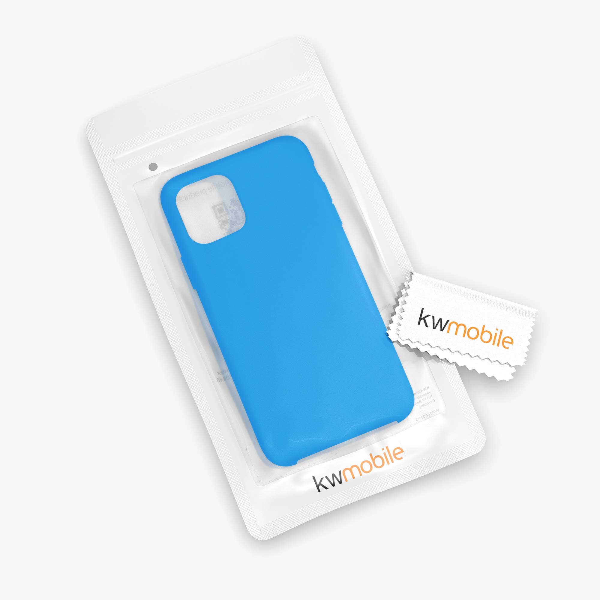 kwmobile Premium TPU Silicone Case for Apple iPhone 11 Pro - Soft Protective Phone Cover in Radiant Blue | Slim Fit, Shockproof Design for Everyday Use & Travel Protection