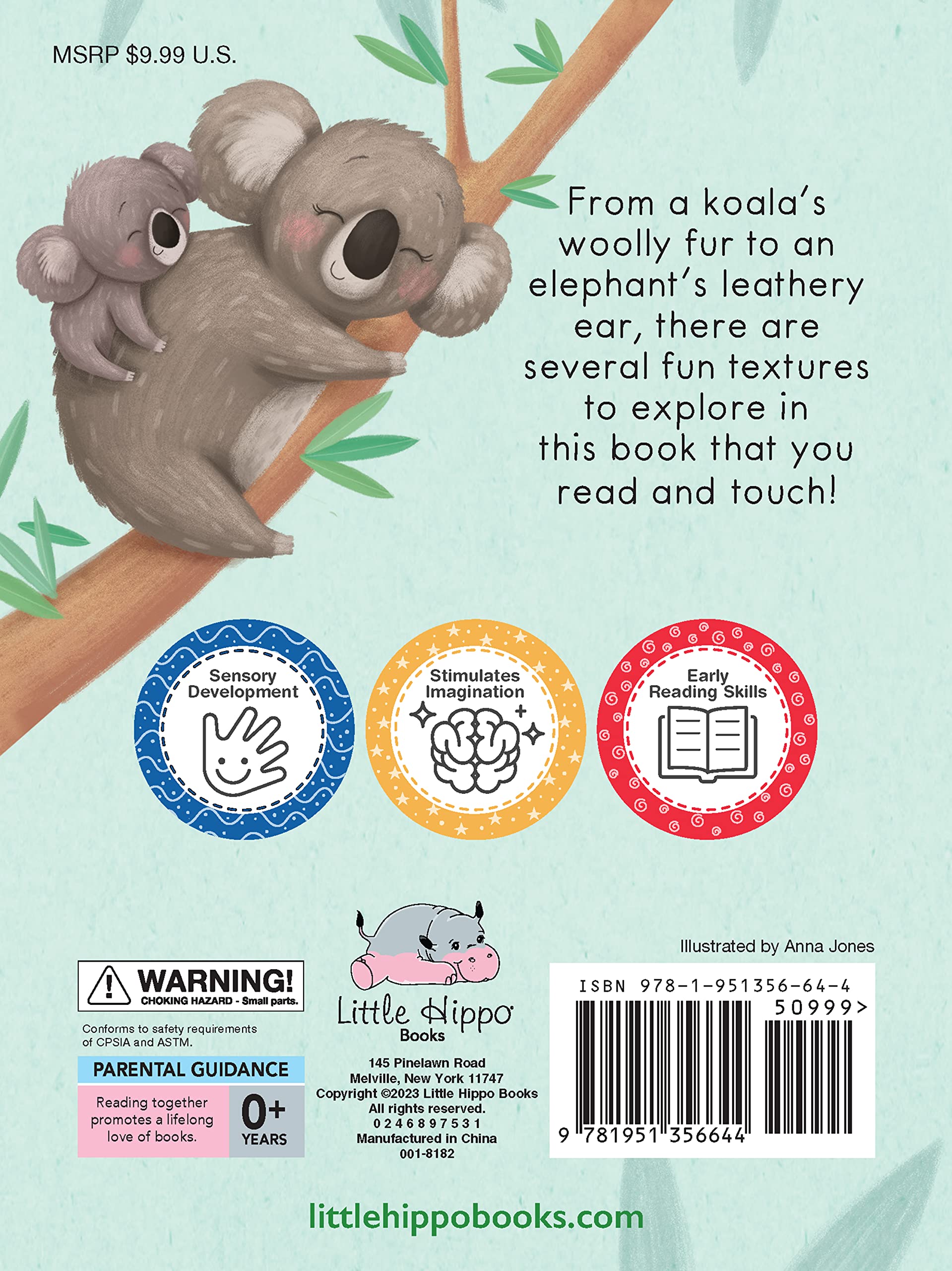 Wild Animals Touch and Feel Board Book for Kids - Interactive Educational Sensory Book for Toddlers - Perfect for Early Learning, Bedtime Stories & Preschool Activities