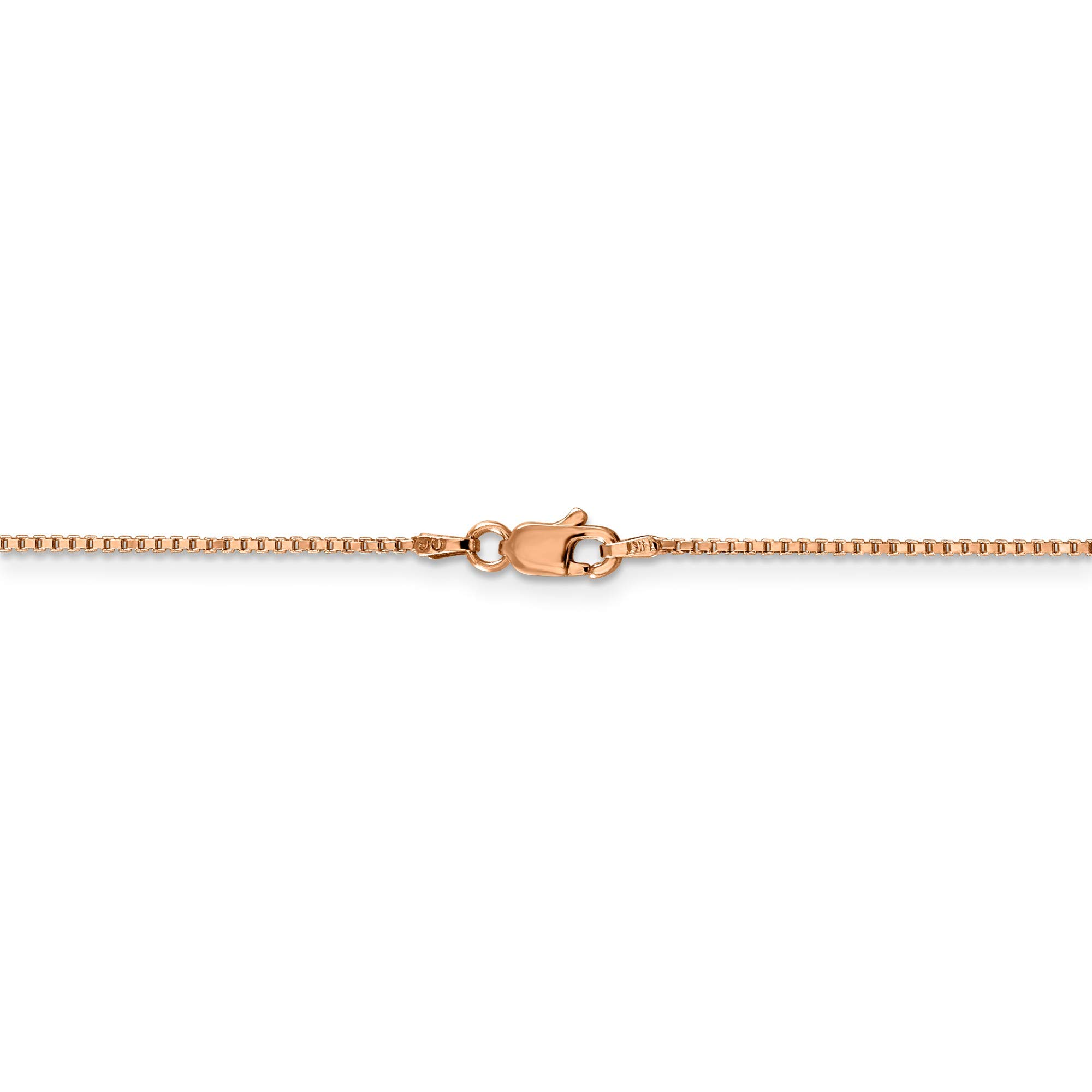 14K Rose Gold 1.0mm Box Link Chain Necklace - 30 Inch Length, Dainty & Elegant Jewelry for Women - Perfect for Layering, Gift Giving & Everyday Wear