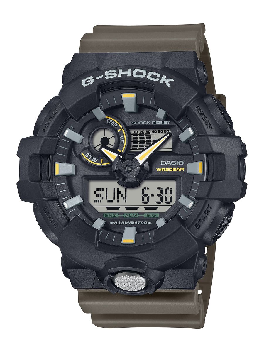 Analog Digital 700 Series Watch - Black & Tan Stainless Steel Chronograph for Men | Perfect for Business, Casual Wear & Outdoor Activities