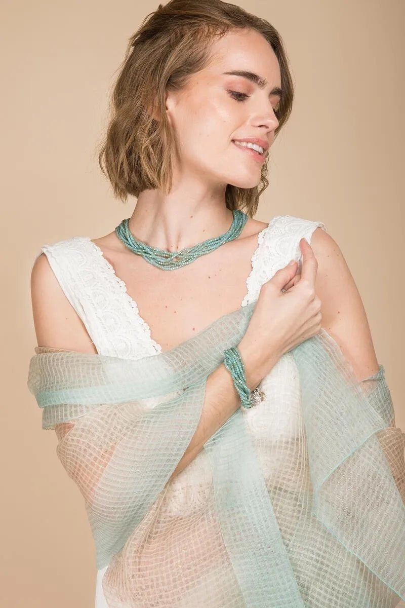 Lightweight Waffle Knit Sheer Scarf for Women - Breathable Fashion Shawl Wrap - Perfect for Spring, Fall, and Cool Summer Evenings