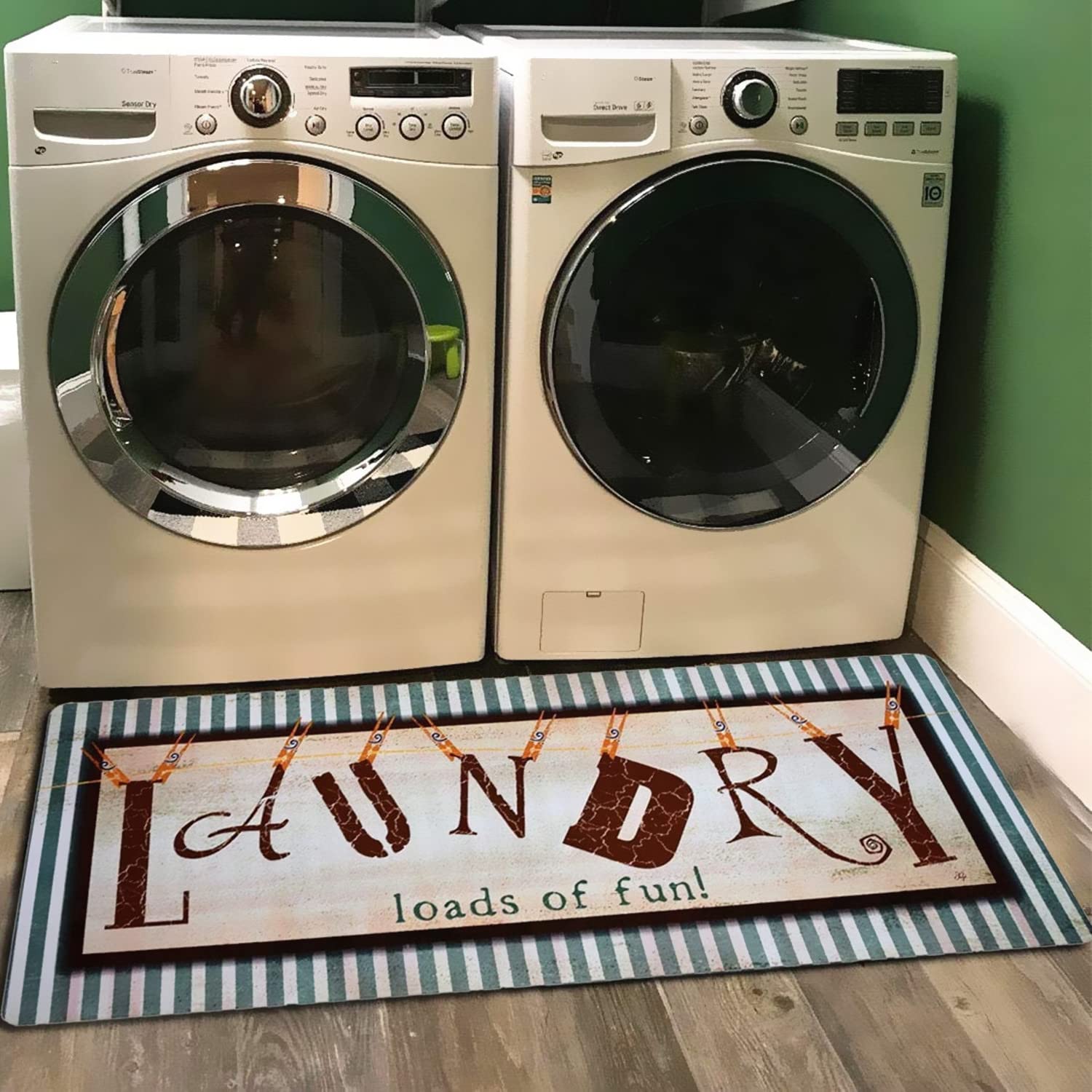 Ukeler Non-Slip Laundry Rug - Waterproof Washable Floor Mat for Laundry Room & Bathroom (20x59 Inches) - Perfect for High-Traffic Areas, Mudrooms, and Wet Spaces
