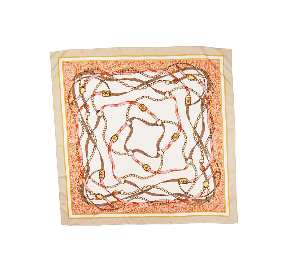 TARRAMARRA® Women's Printed Square Rayon Silk Scarf - Lightweight Fashion Accessory in Multiple Patterns & Colors - Perfect for Office, Travel and Gift Giving