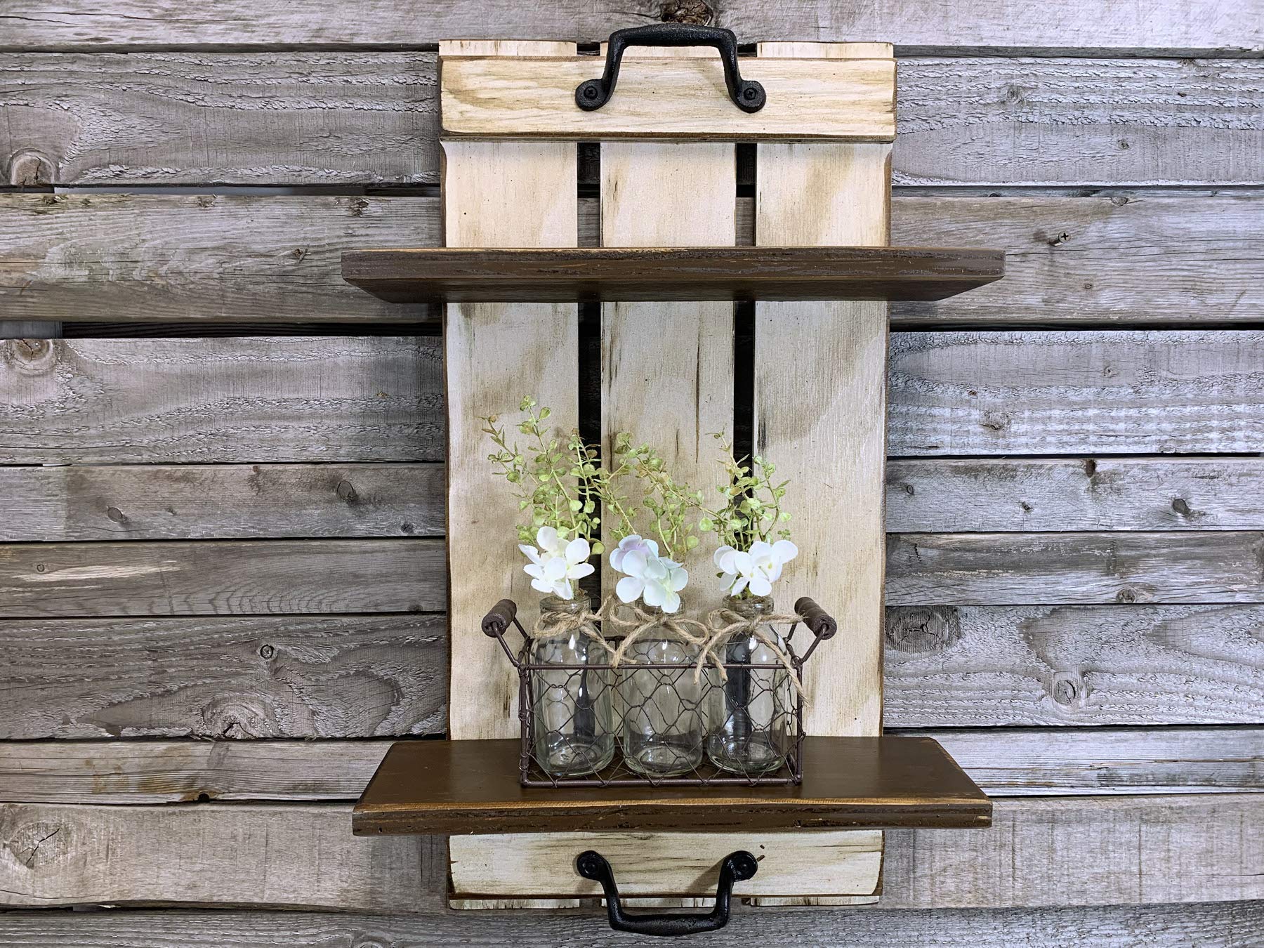 Rustic Distressed Wood Wall Shelf - 14.5