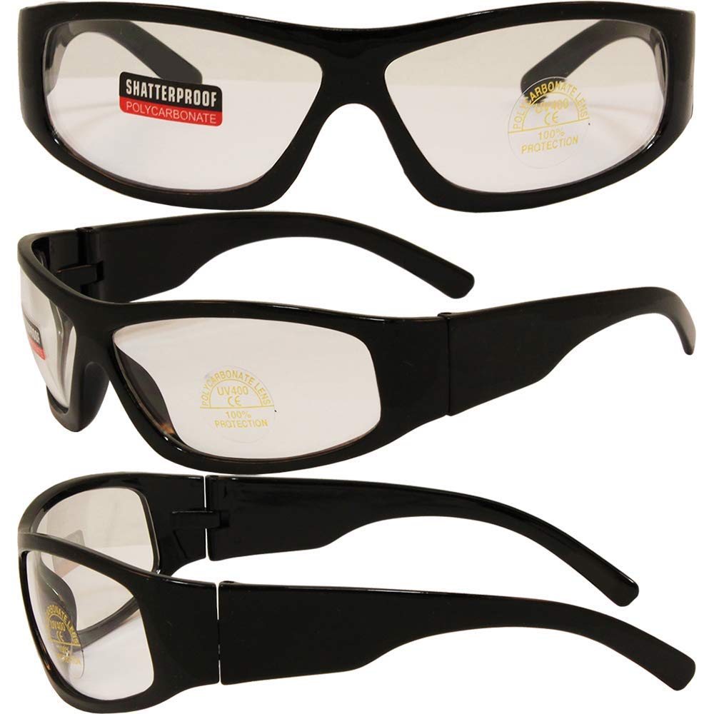Blackbird Sport Motorcycle Riding Sunglasses - UV Protection, Anti-Glare, Lightweight Black Frame Sunglasses for Men & Women - Perfect for Cycling, Racing & Outdoor Adventures
