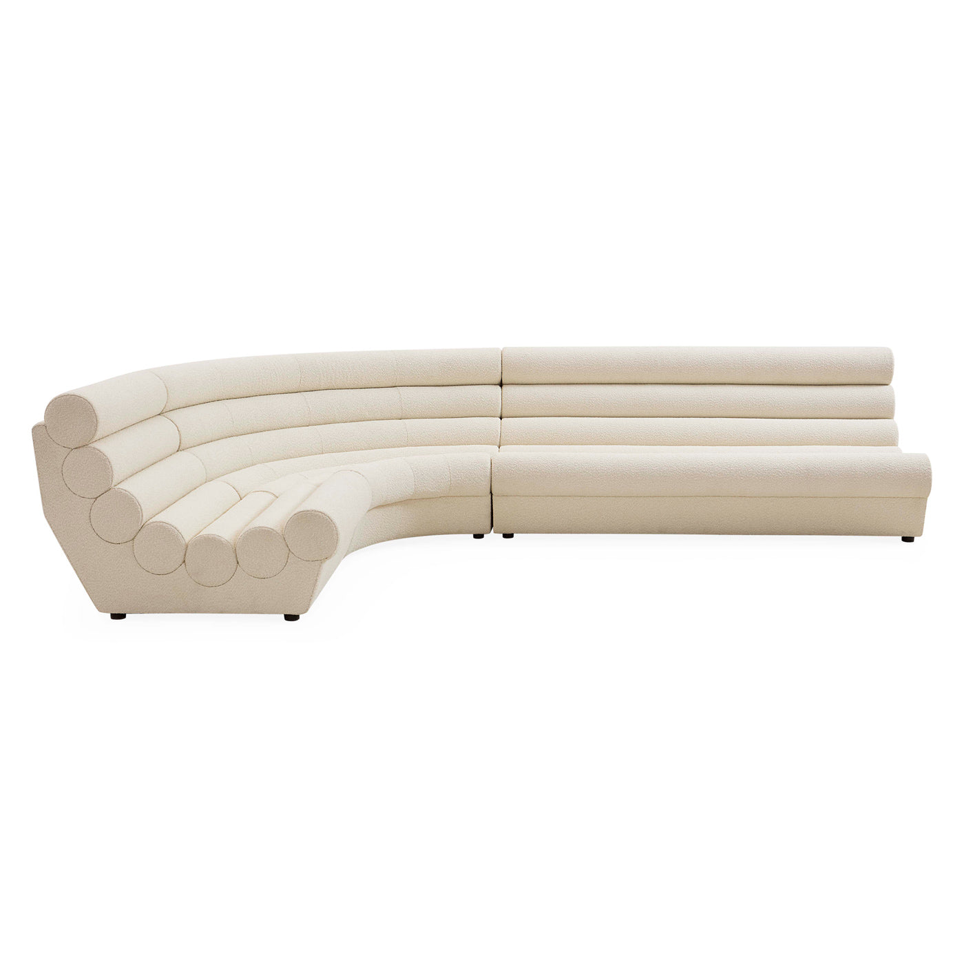 Modern Futura 3-Piece L-Shaped Sectional Sofa Set - Comfortable Living Room Furniture for Small Spaces & Apartments - Perfect for Lounging, Entertaining & Movie Nights