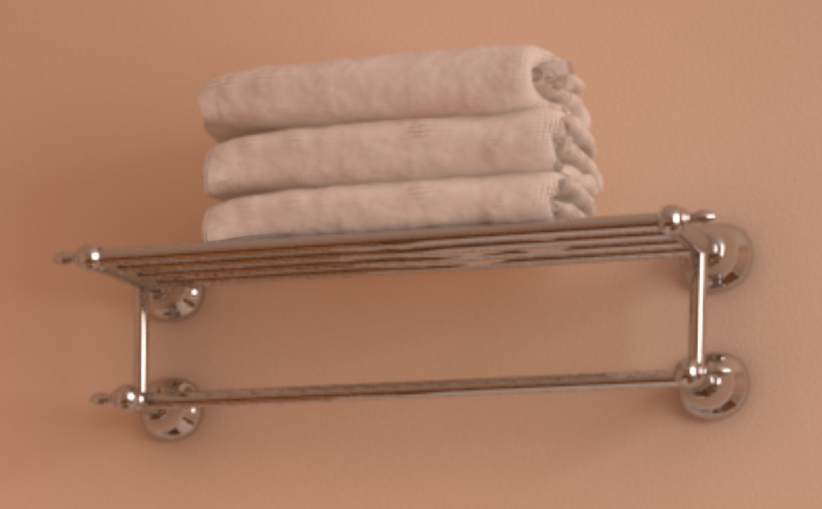 Premium Chrome Series Towel Shelf - Rustproof Bathroom Storage Organizer for Showers, Spas & Luxury Hotels | Heavy Duty Wall Mounted Shelf for Towels & Toiletries