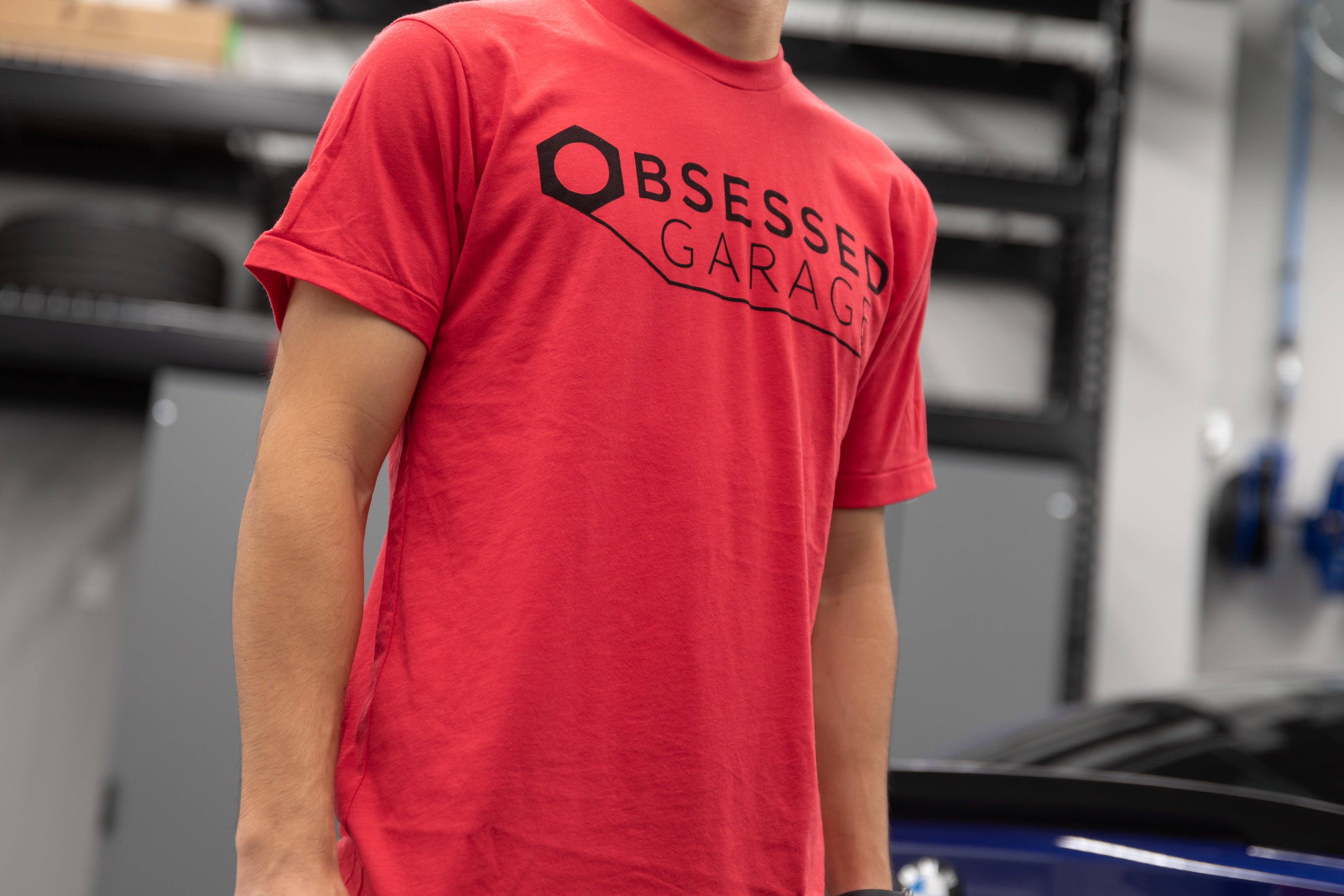 Obsessed Garage Logo T-Shirt - Premium Cotton Unisex Tee for Car Enthusiasts - Perfect for Car Shows, Meetups & Casual Wear