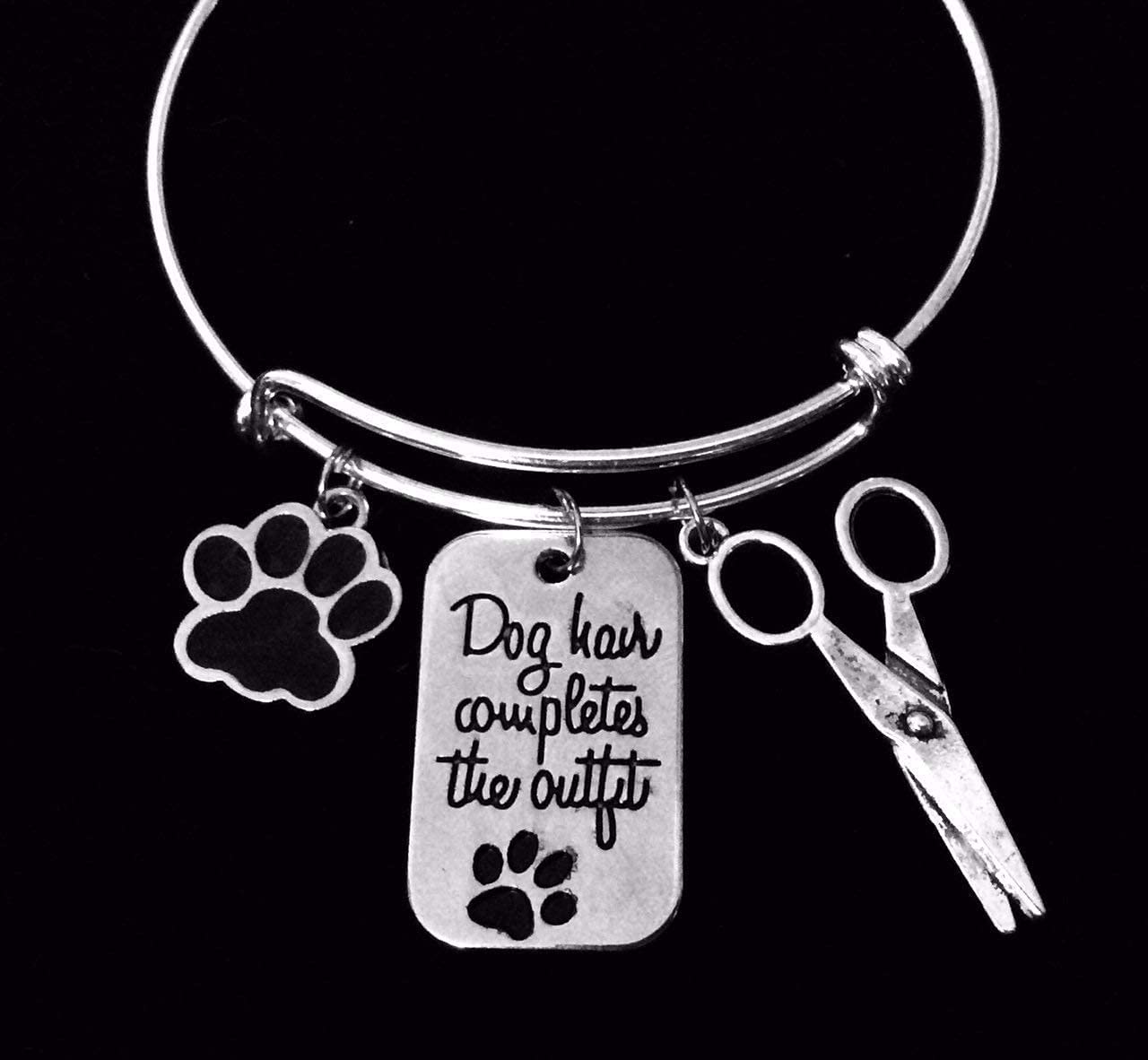 Expandable Charm Bracelet for Dog Groomers & Dog Lovers - Perfect Pet Hair Accessory Gift for Dog Owners - Great for Grooming Salons, Dog Shows & Everyday Wear