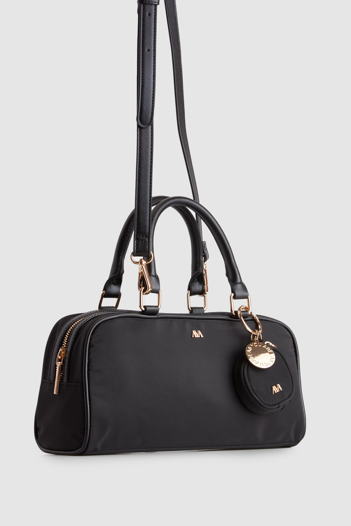 Ellie Nylon Bowler Bag for Women - Stylish Water-Resistant Shoulder Handbag - Perfect for Work, Travel & Everyday Use