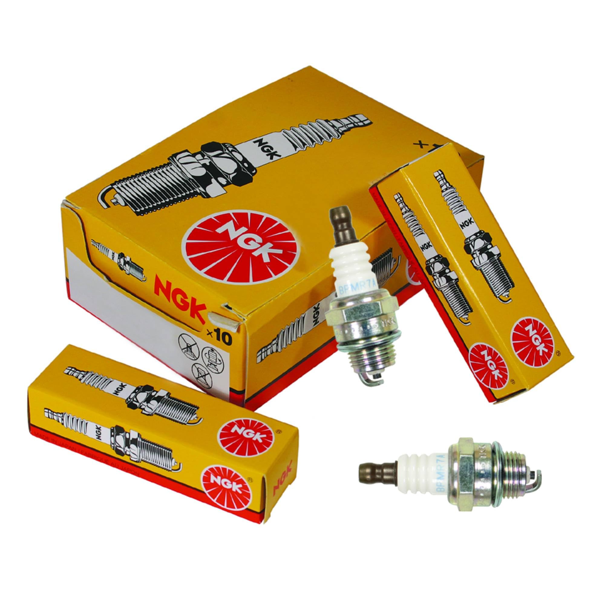 NGK 6703 Solid Standard Spark Plug BPMR7A - 10-Pack for Car, Truck & Motorcycle - High Performance Ignition Replacement Parts - Compatible with Ford, Chevy, Honda & More