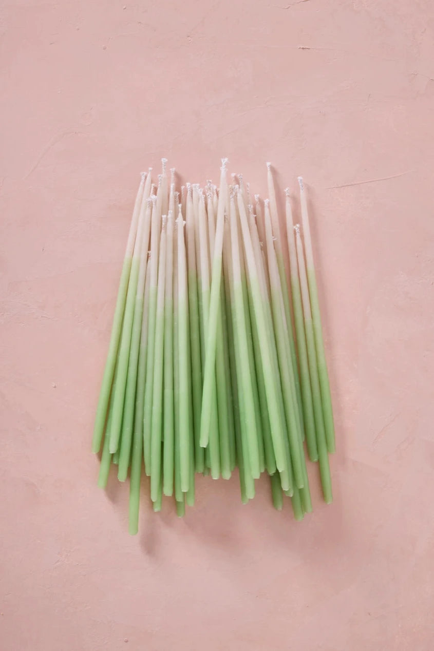 Natural Beeswax Candles - Mint Ombre Scented Tall Pillar Candles for Home Decor, Aromatherapy & Relaxation | Perfect for Living Room, Bedroom & Spa