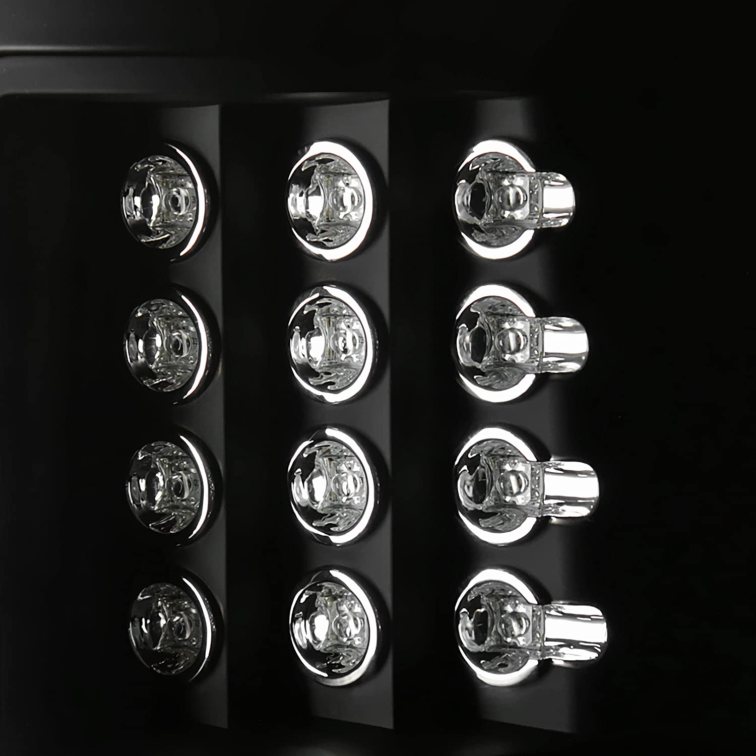 Spec-D Tuning Black Housing Clear Lens LED Tail Lights for 2009-2014 Ford F-150 - Left & Right Pair Assembly - Enhanced Visibility & Style for Night Driving & Custom Truck Builds